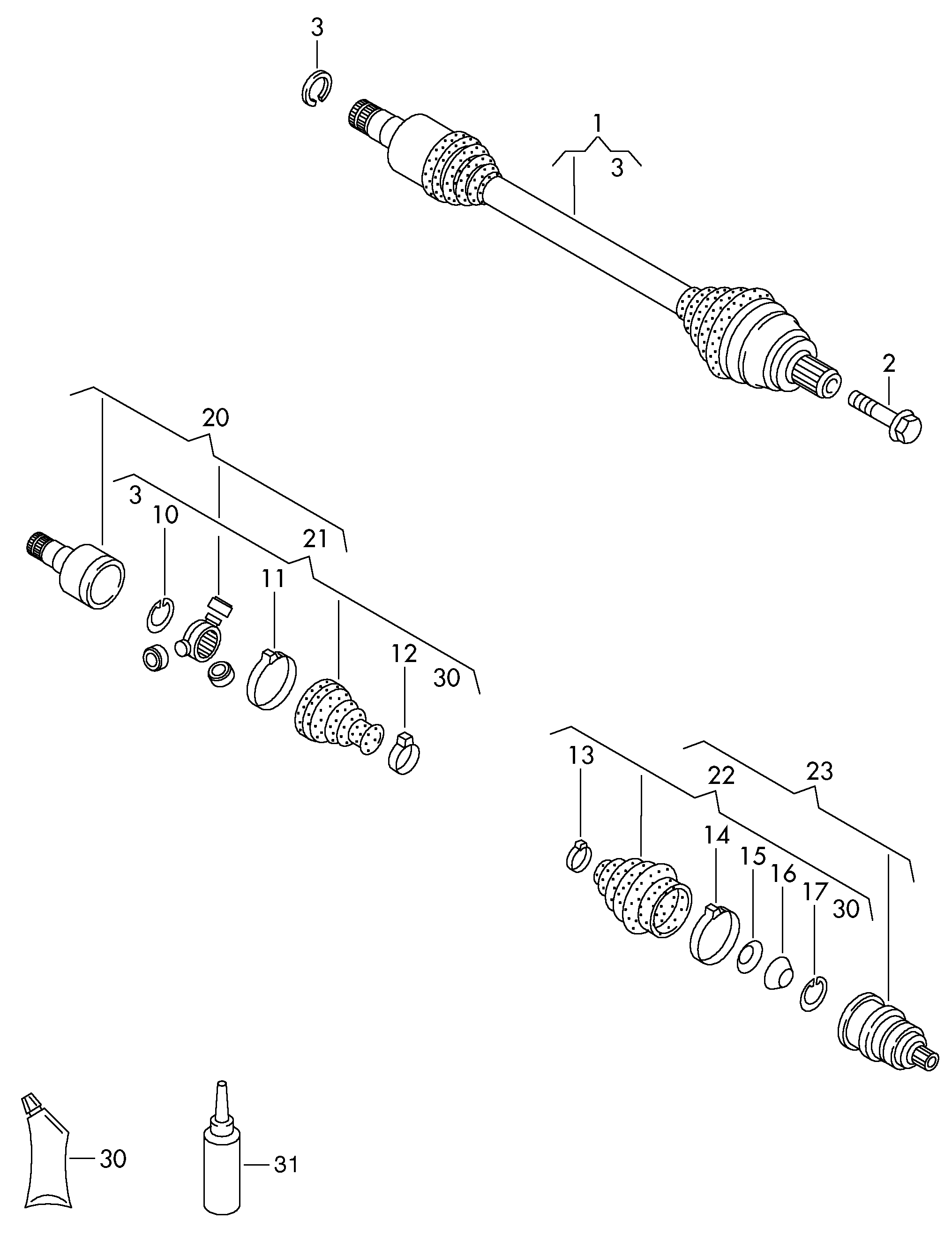 Seat 7M0 498 203 - Putekļusargs, Piedziņas vārpsta ps1.lv