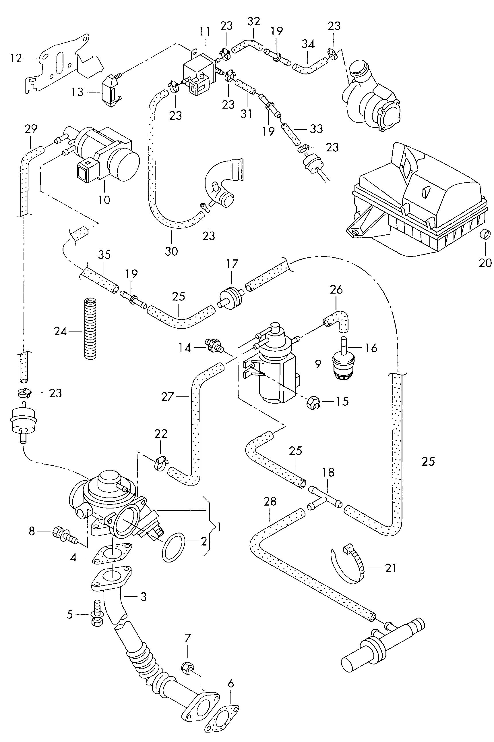 Seat 038 131 501 AQ - Izpl. gāzu recirkulācijas vārsts ps1.lv