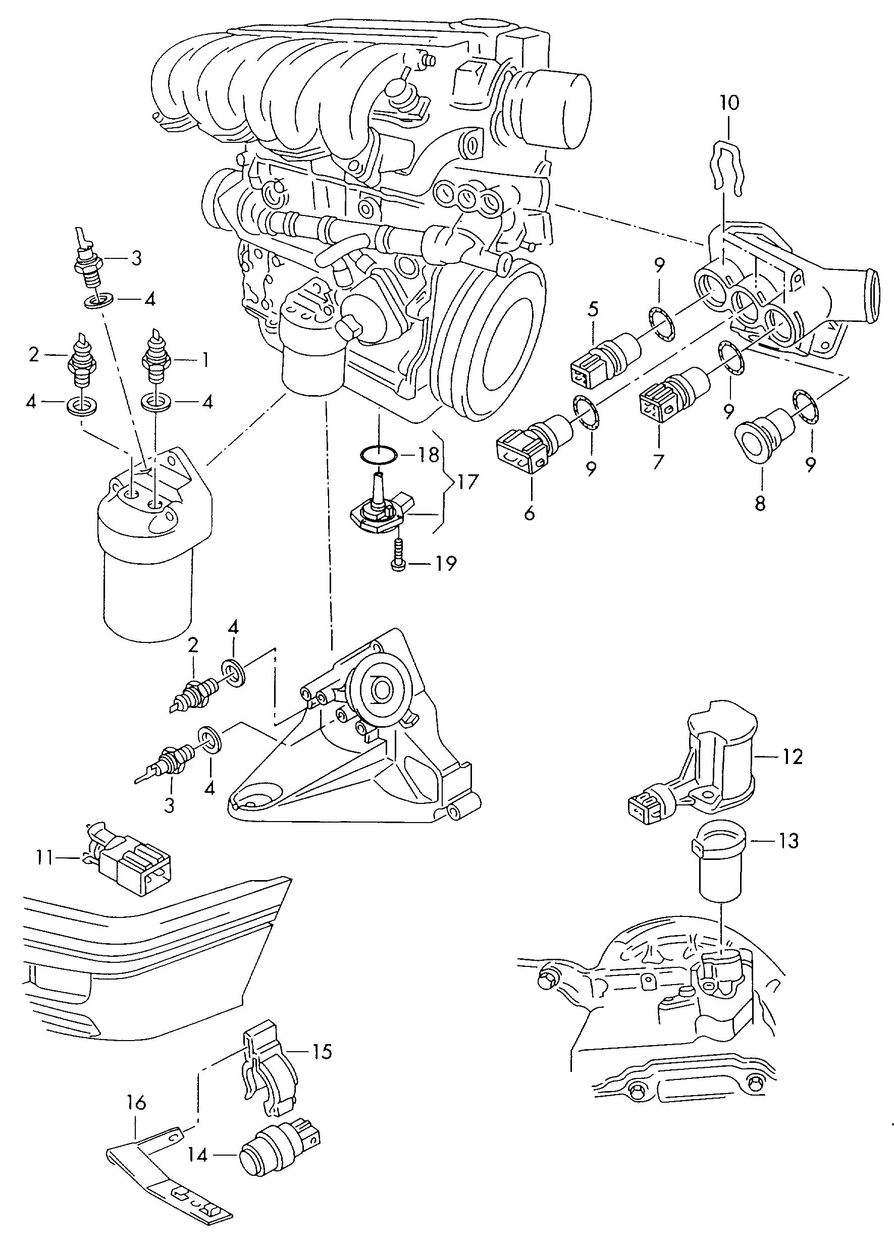 Seat 068 919 081 D - Devējs, Eļļas spiediens ps1.lv