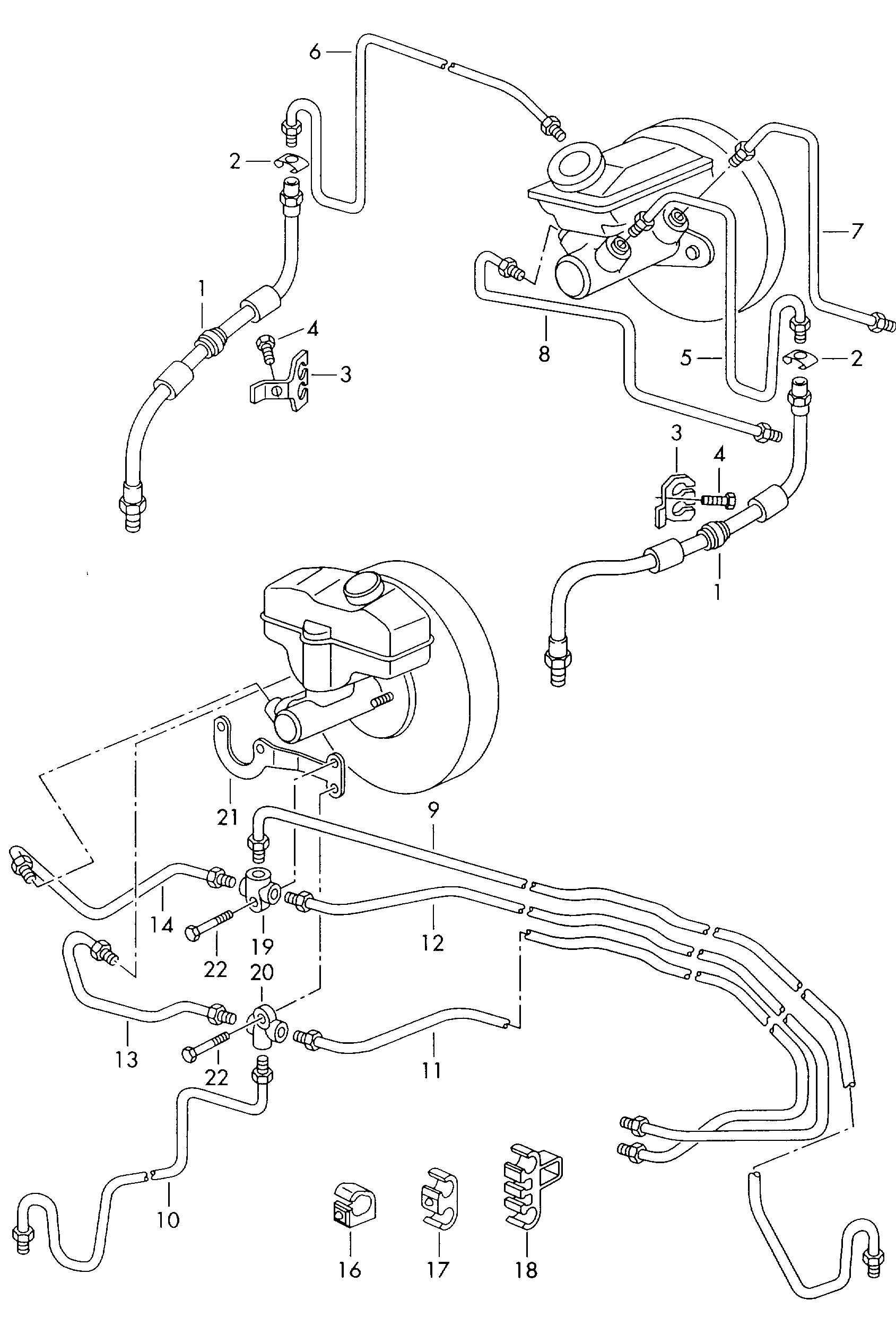 AUDI 7M0 611 701 D - Bremžu šļūtene ps1.lv