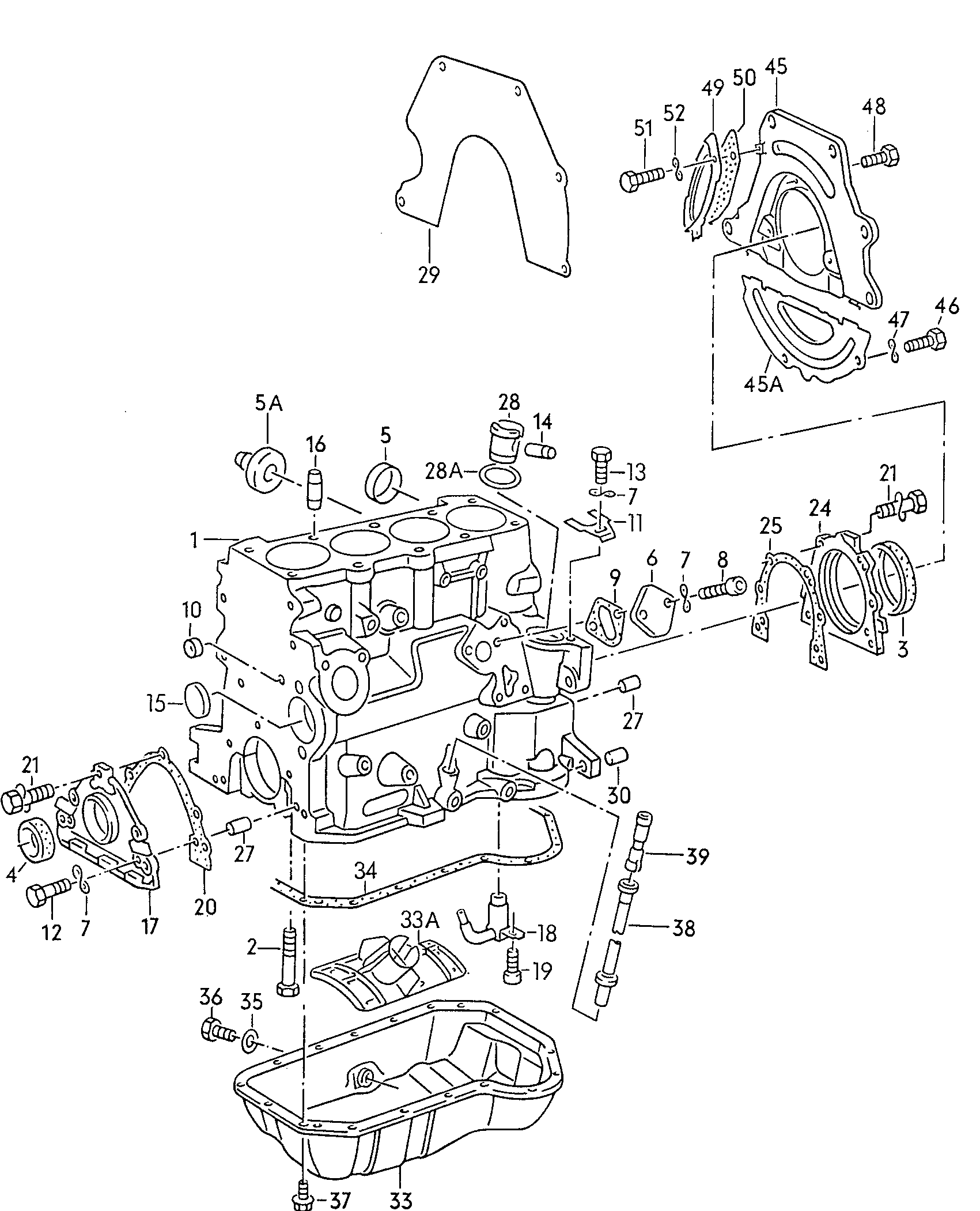 VW 051 103 601 - Remkomplekts, Eļļas vācele ps1.lv