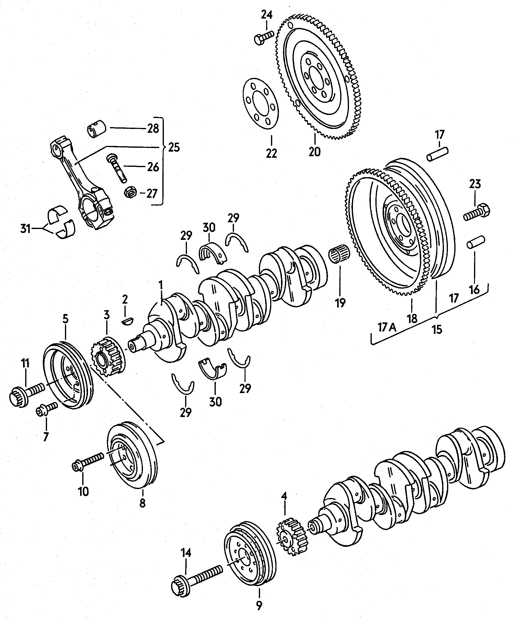 VAG 026105255 - Piedziņas skriemelis, Kloķvārpsta ps1.lv