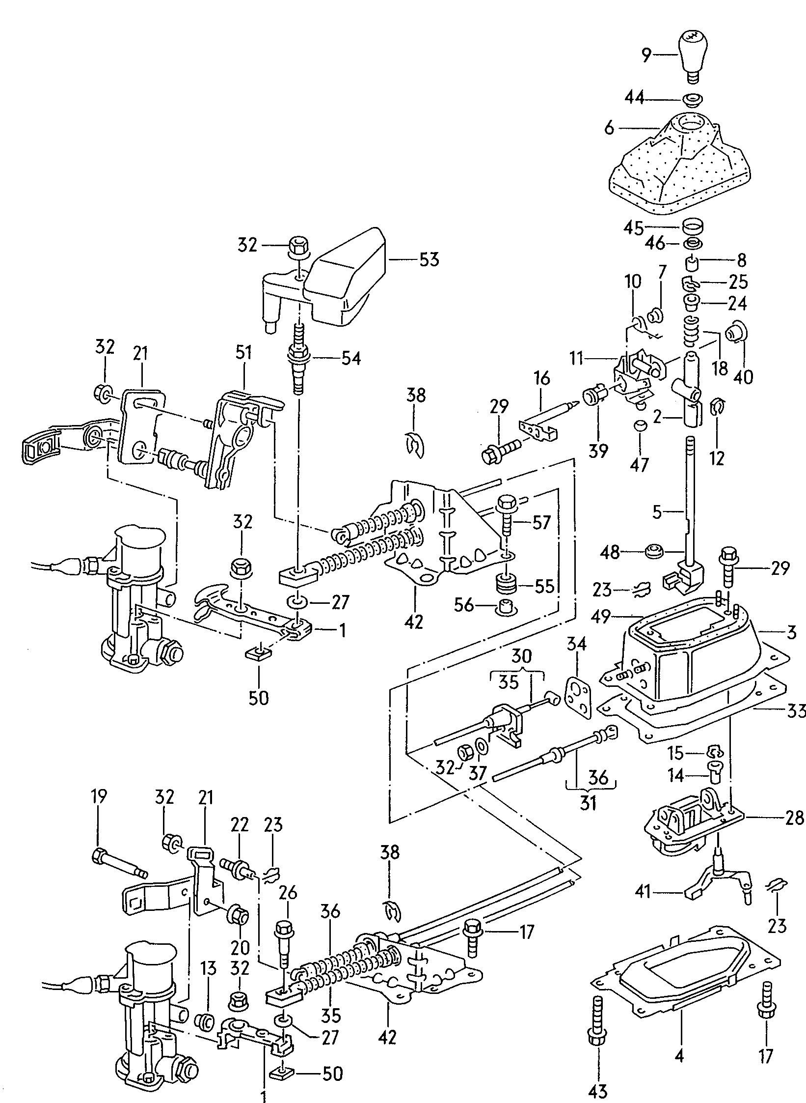 VW 357 711 901A - Savilcējatspere, Pārnesumu pārslēgšanas svira ps1.lv