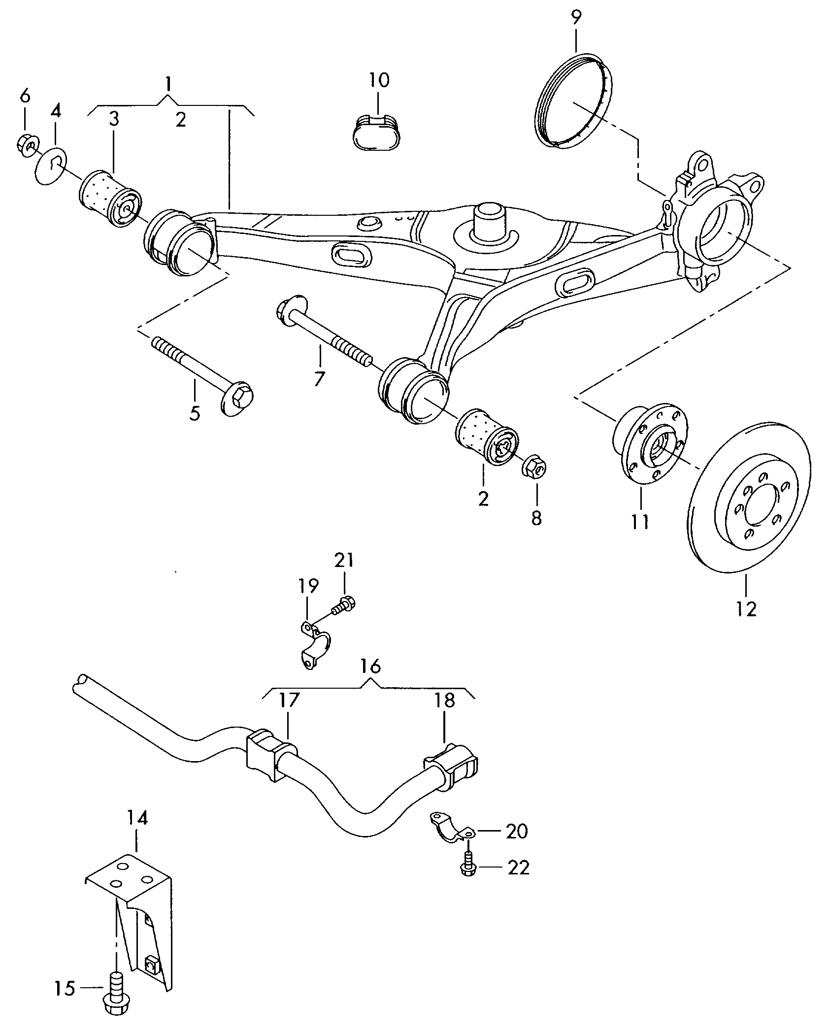 VW 7H0 511 413 A - Bukse, Stabilizators ps1.lv