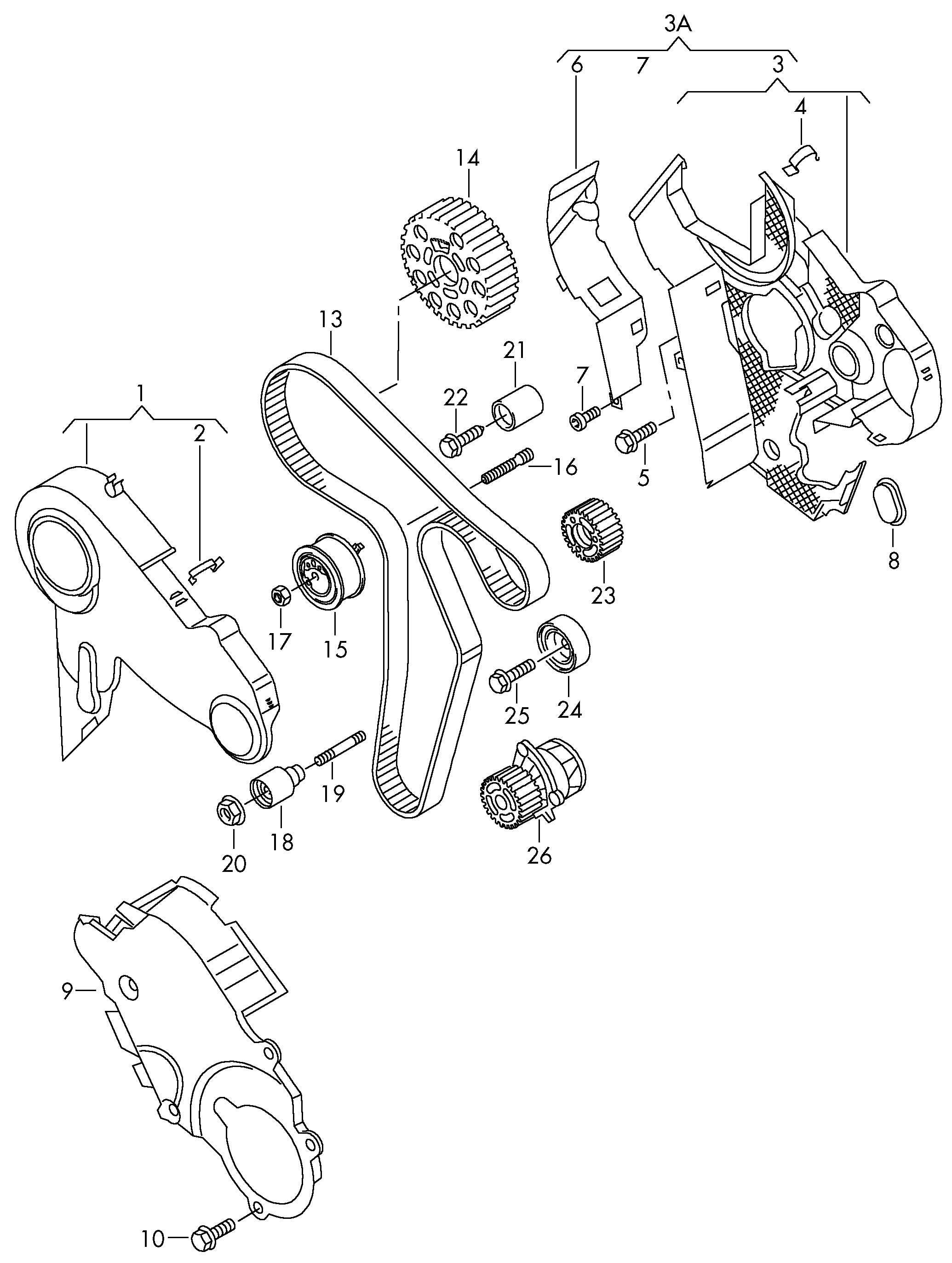 Seat 03L 109 244 - Parazīt / Vadrullītis, Zobsiksna ps1.lv