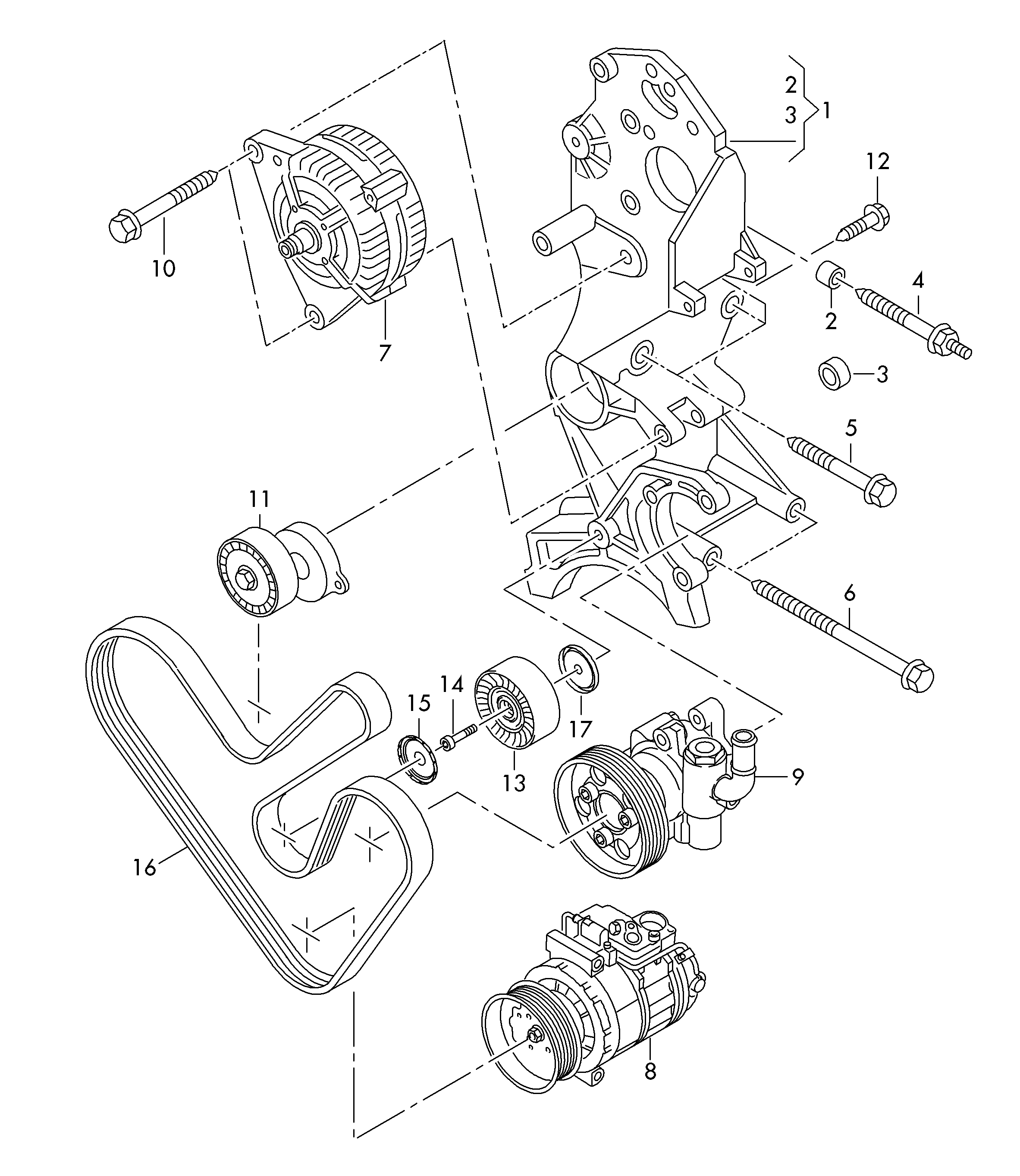 Seat 03L 903 137 AC - Ķīļrievu siksnu komplekts ps1.lv