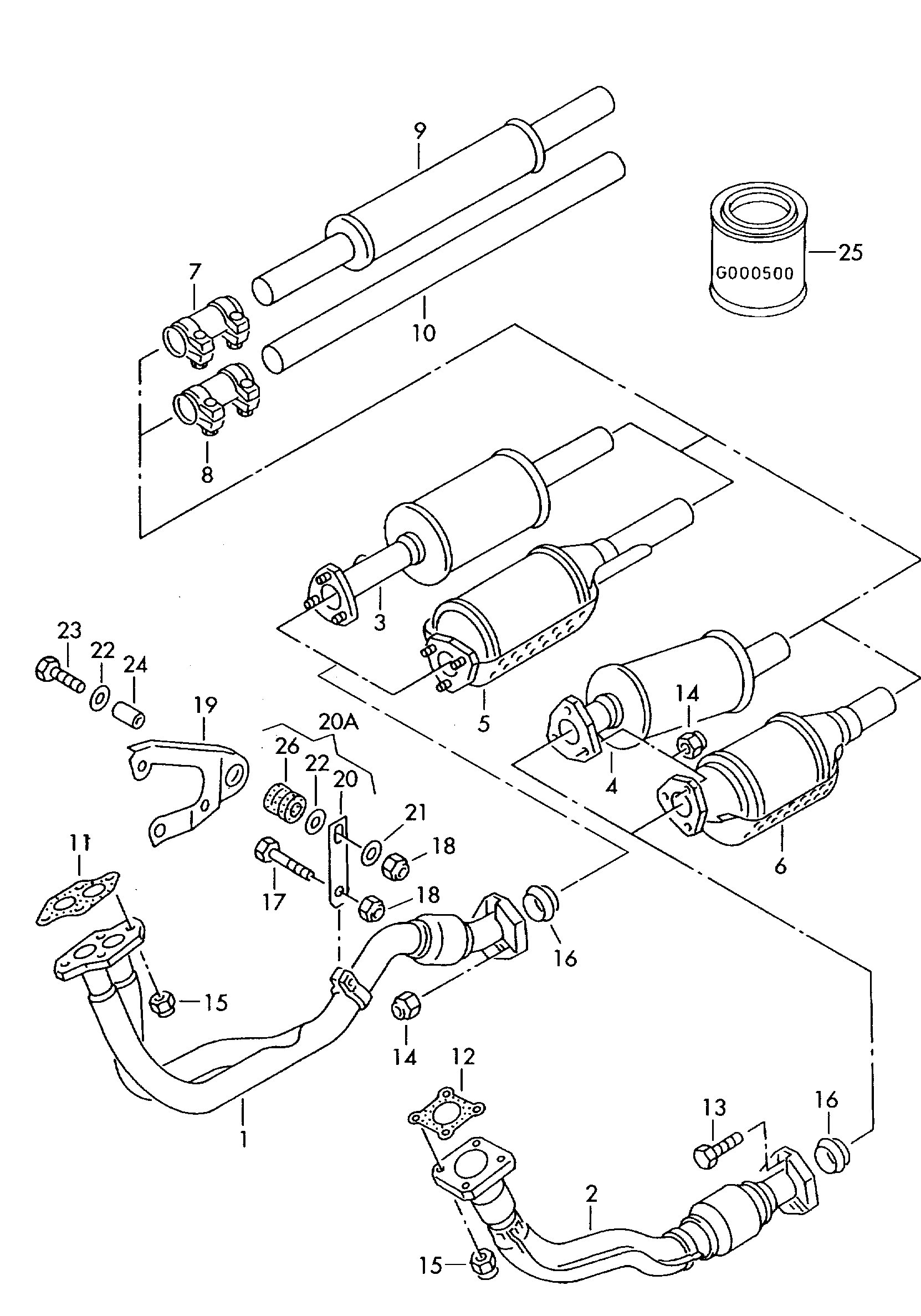 AUDI 1H0253091AA - Izplūdes caurule ps1.lv