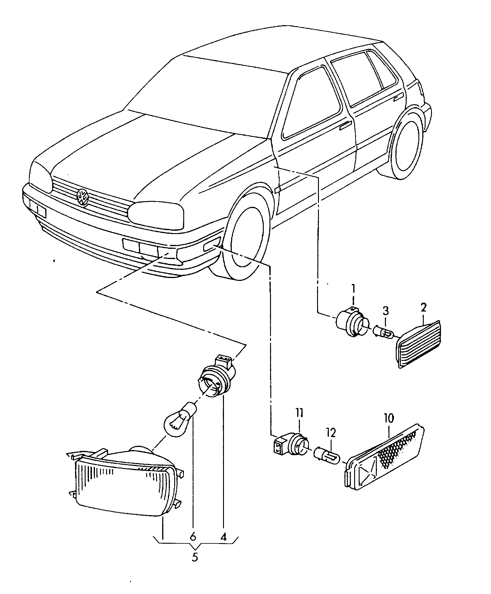 VW 1H0 949 101A - Pagrieziena signāla lukturis ps1.lv