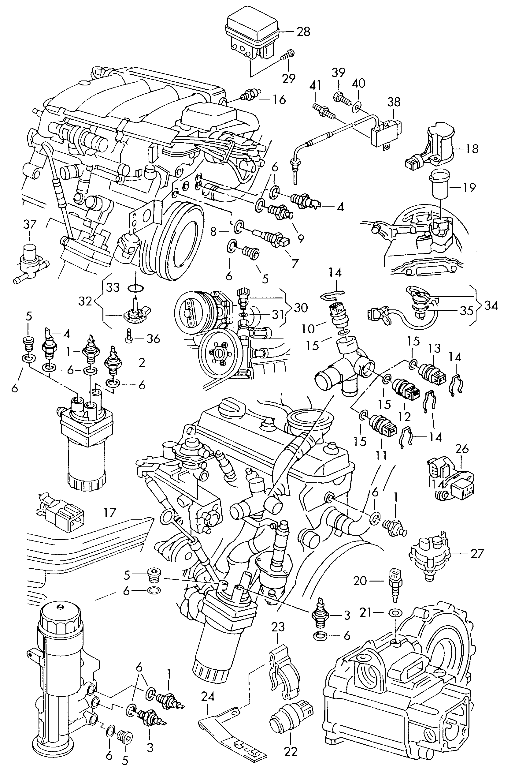 Skoda 025 906 041 - Devējs, Dzesēšanas šķidruma temperatūra ps1.lv