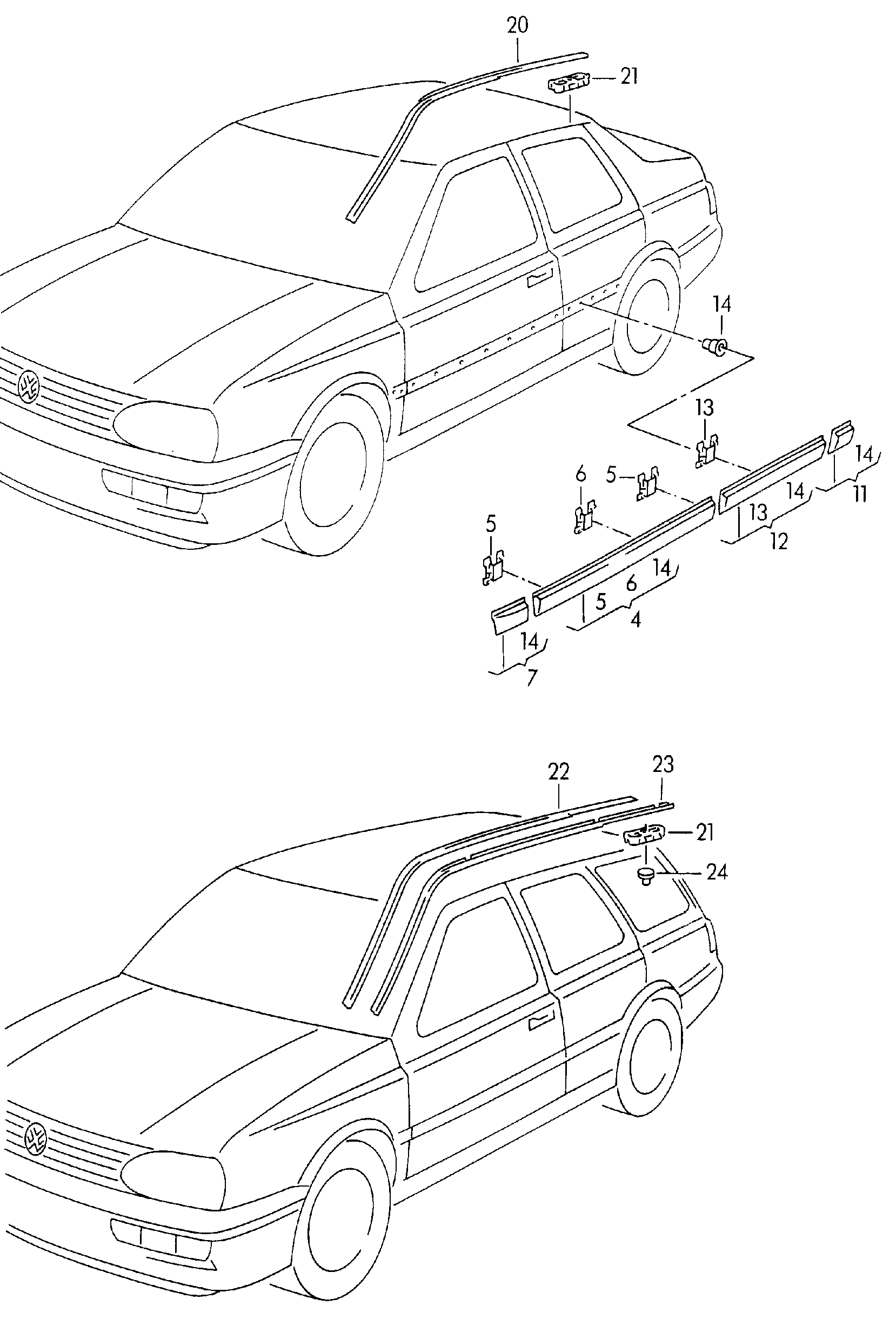 VAG 1H0 853 733 B - Moldings / aizsarguzlika ps1.lv