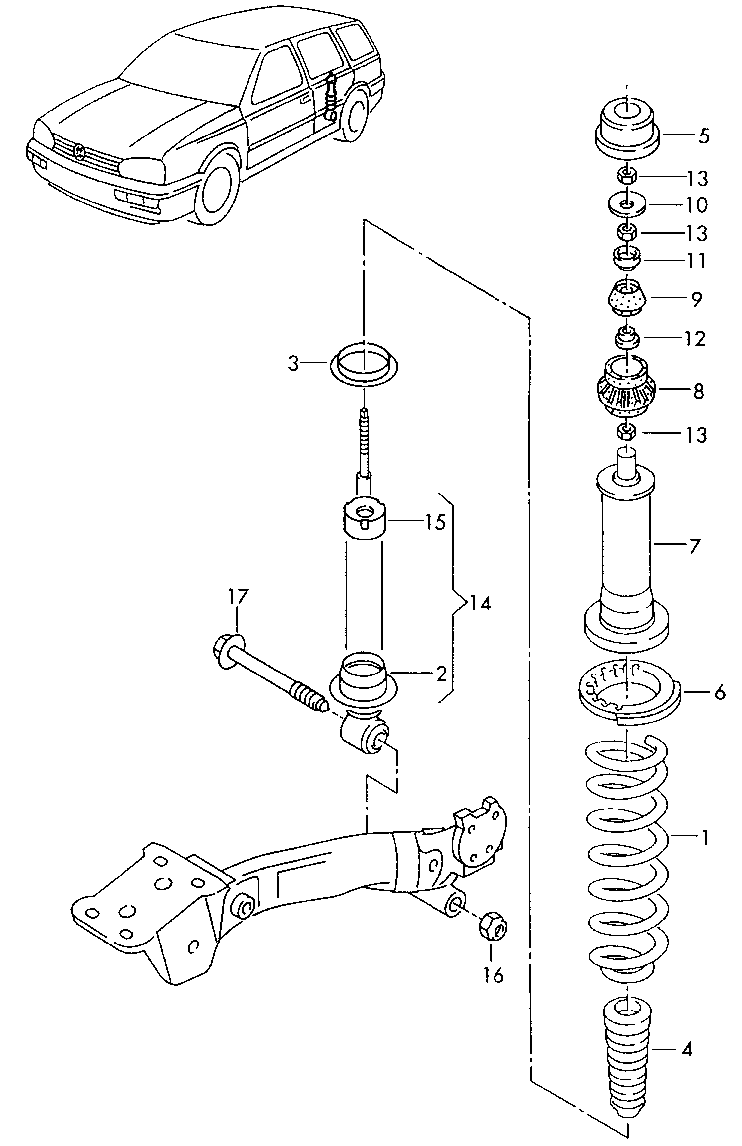 VW 1H9513031S - Amortizators ps1.lv