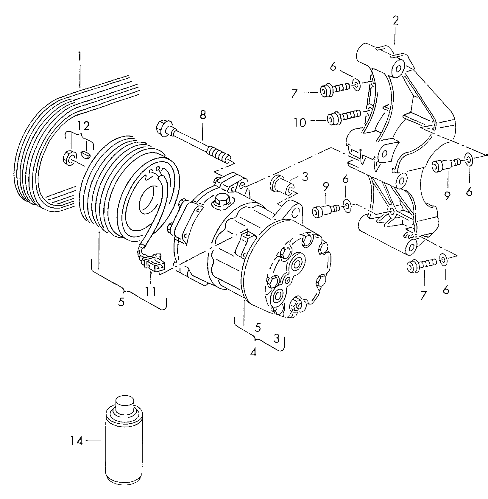 AUDI 1H0 820 803F - Kompresors, Gaisa kond. sistēma ps1.lv