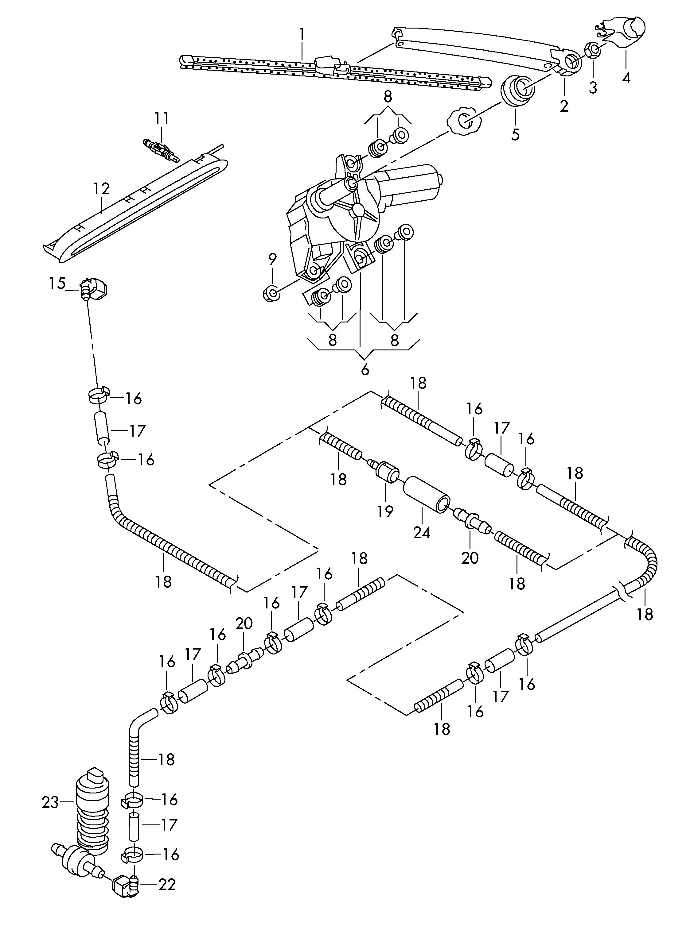 VAG 5K6 955 427A - Stikla tīrītāja slotiņa ps1.lv