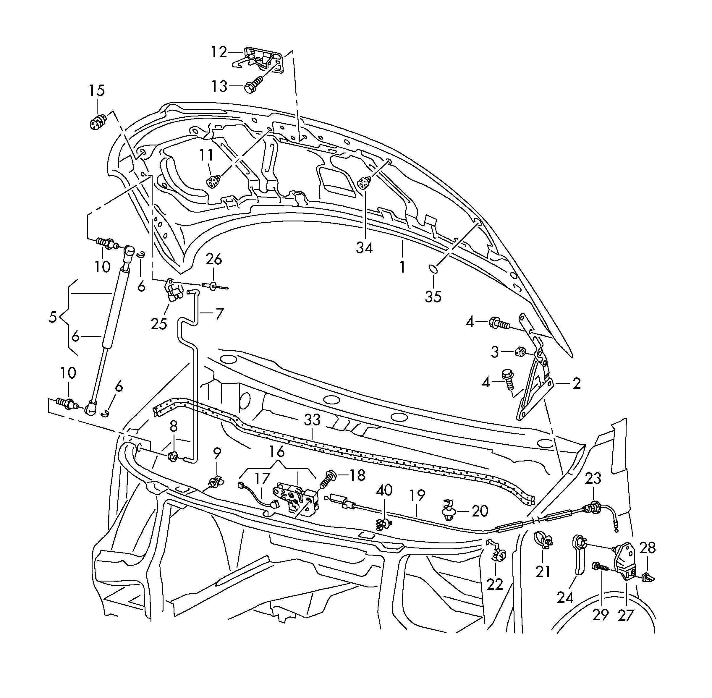 VAG 7H0823033D - Motora pārsegs ps1.lv