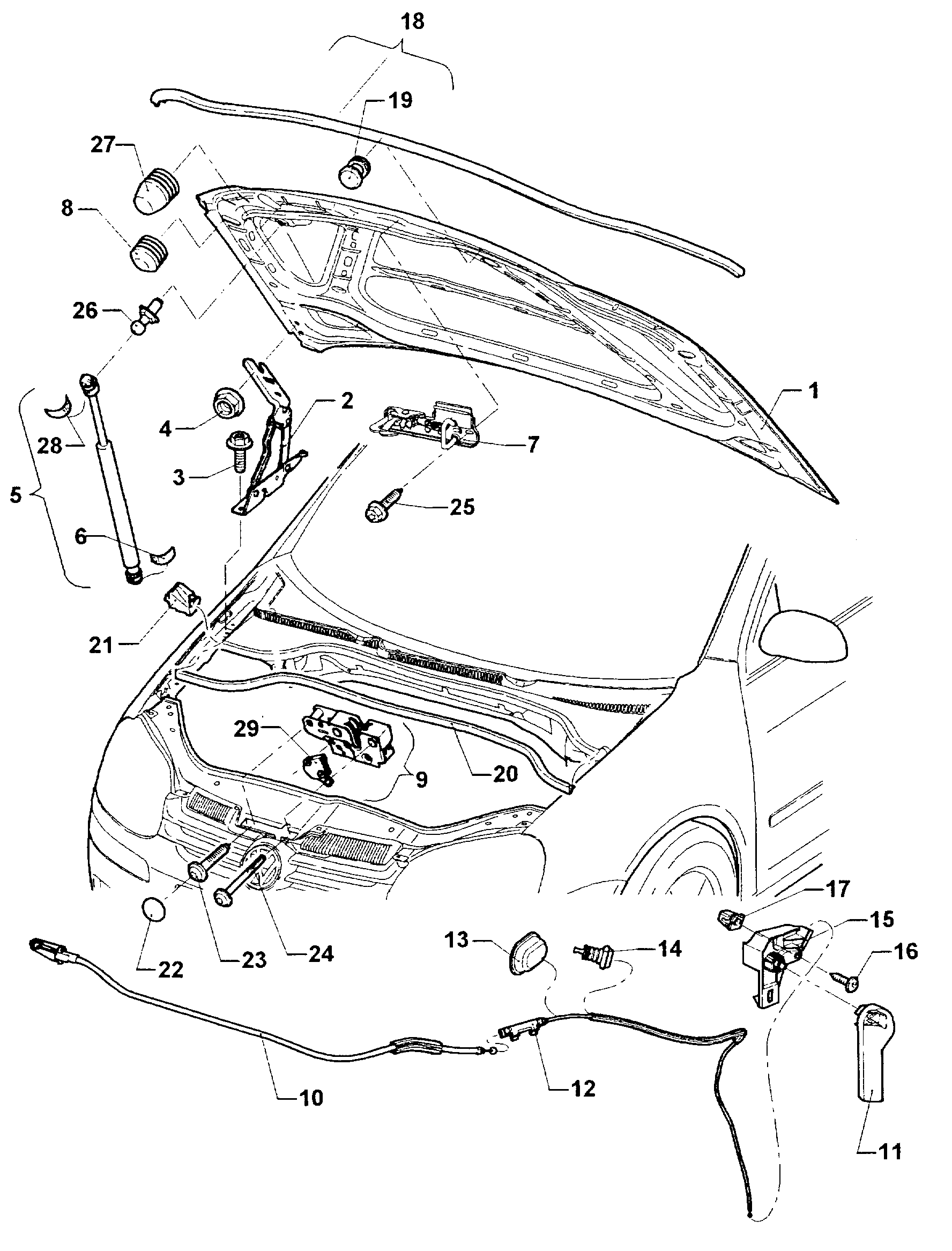 VAG 1J6827439A - Motora pārsegs ps1.lv