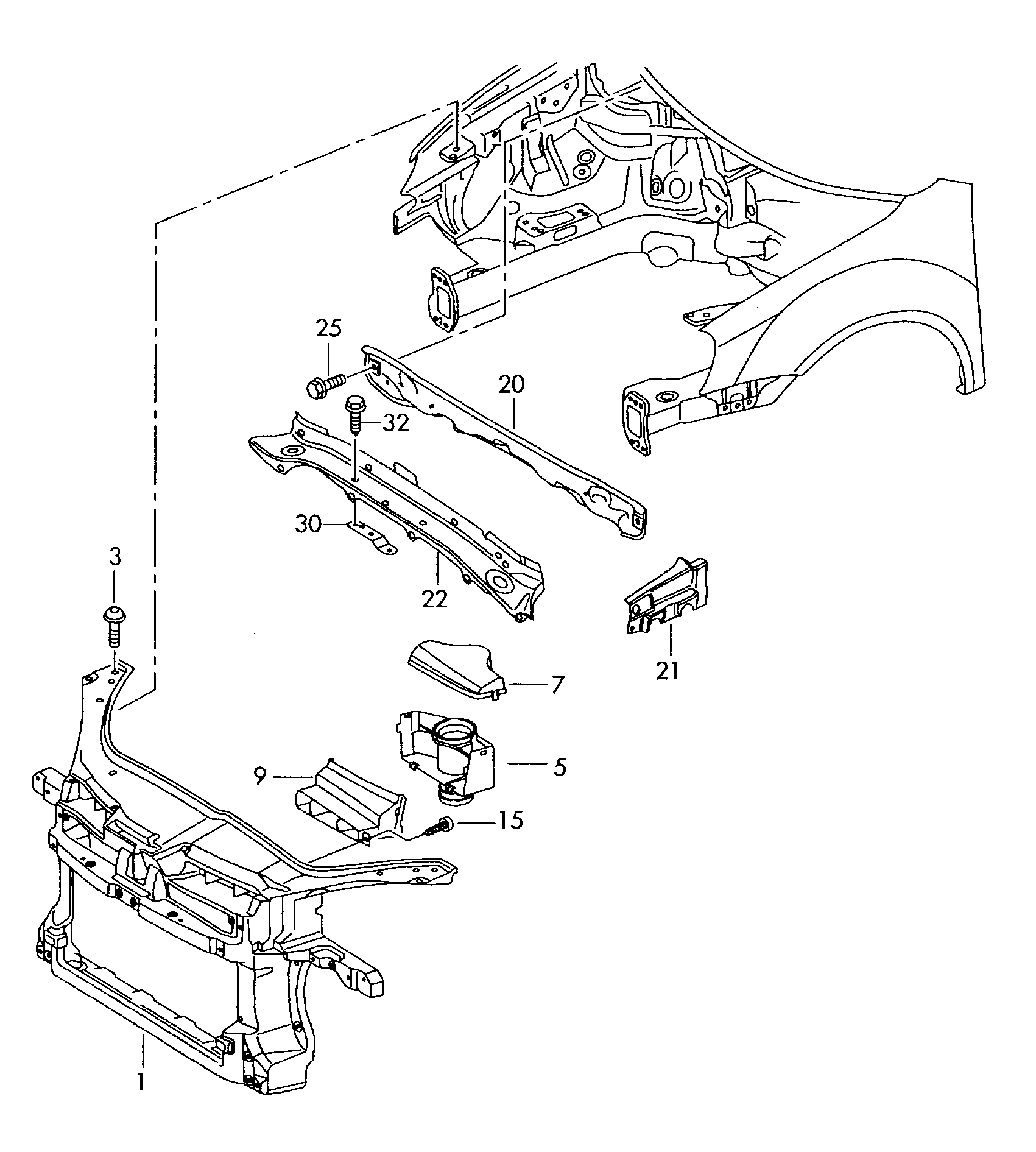 VAG 1K0805588F - Priekšdaļas apdare ps1.lv