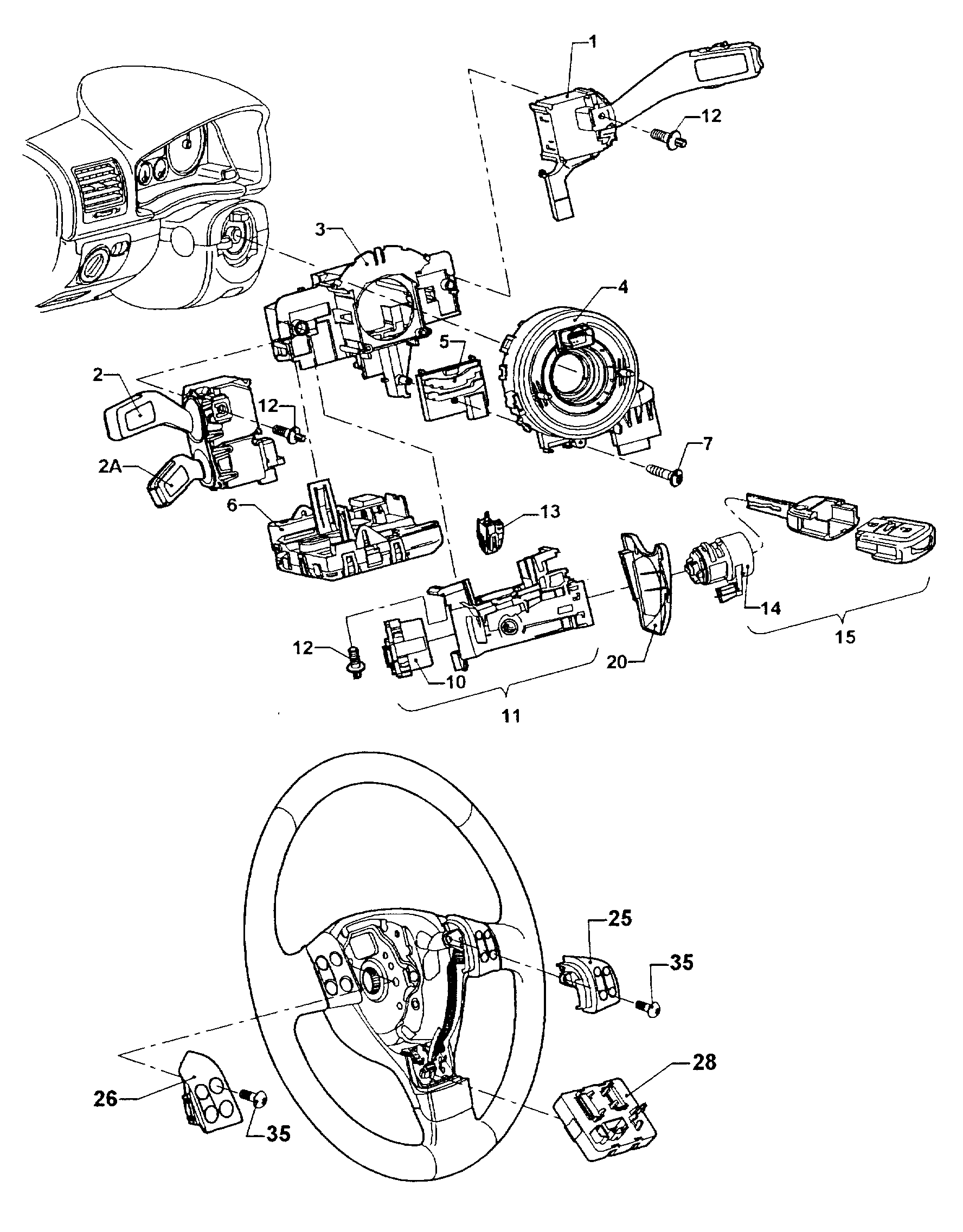 Seat 1K0 905 865 - Aizdedzes slēdzis ps1.lv