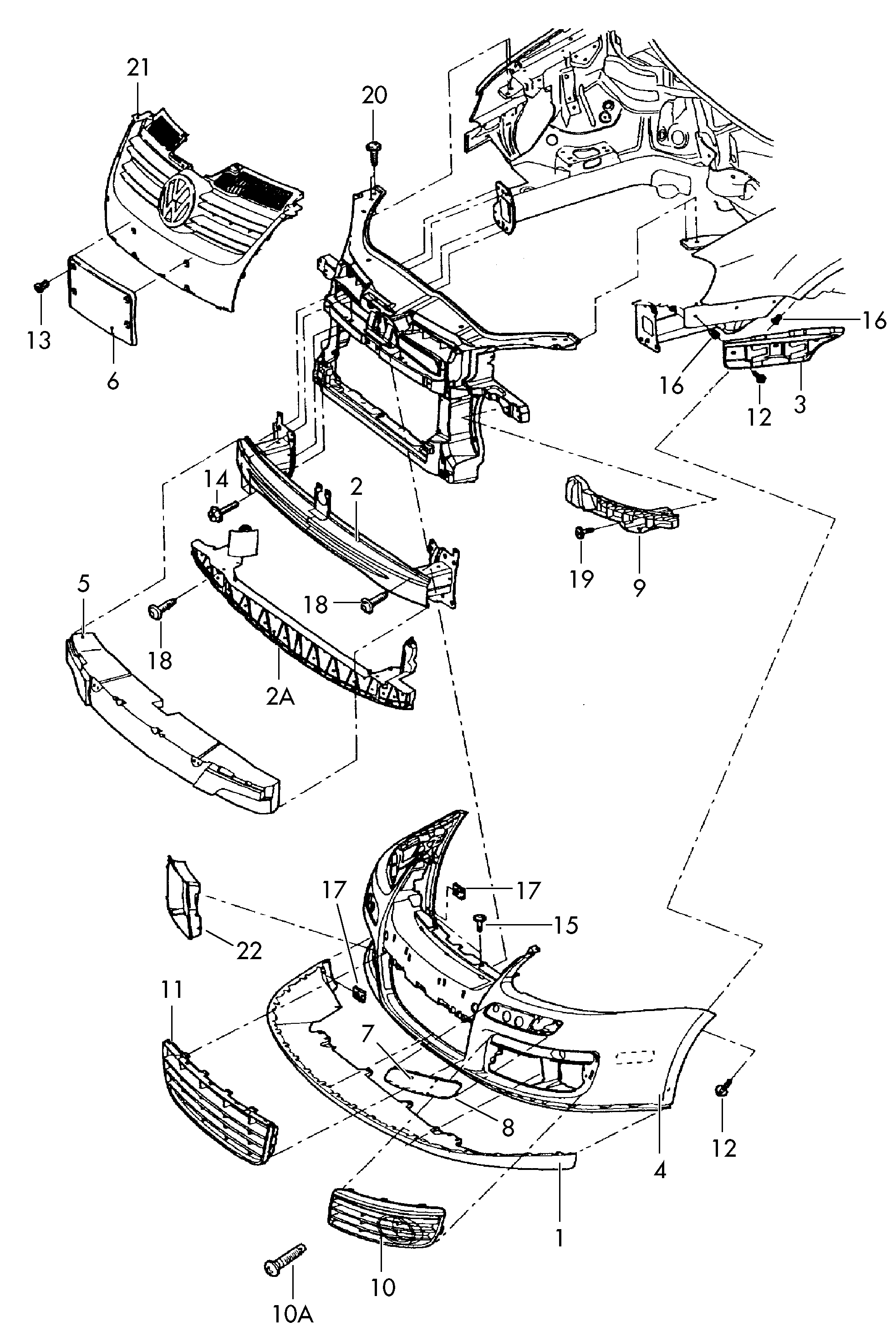 VAG 1K0807285B - Numurzīmes rāmīša turētājs ps1.lv