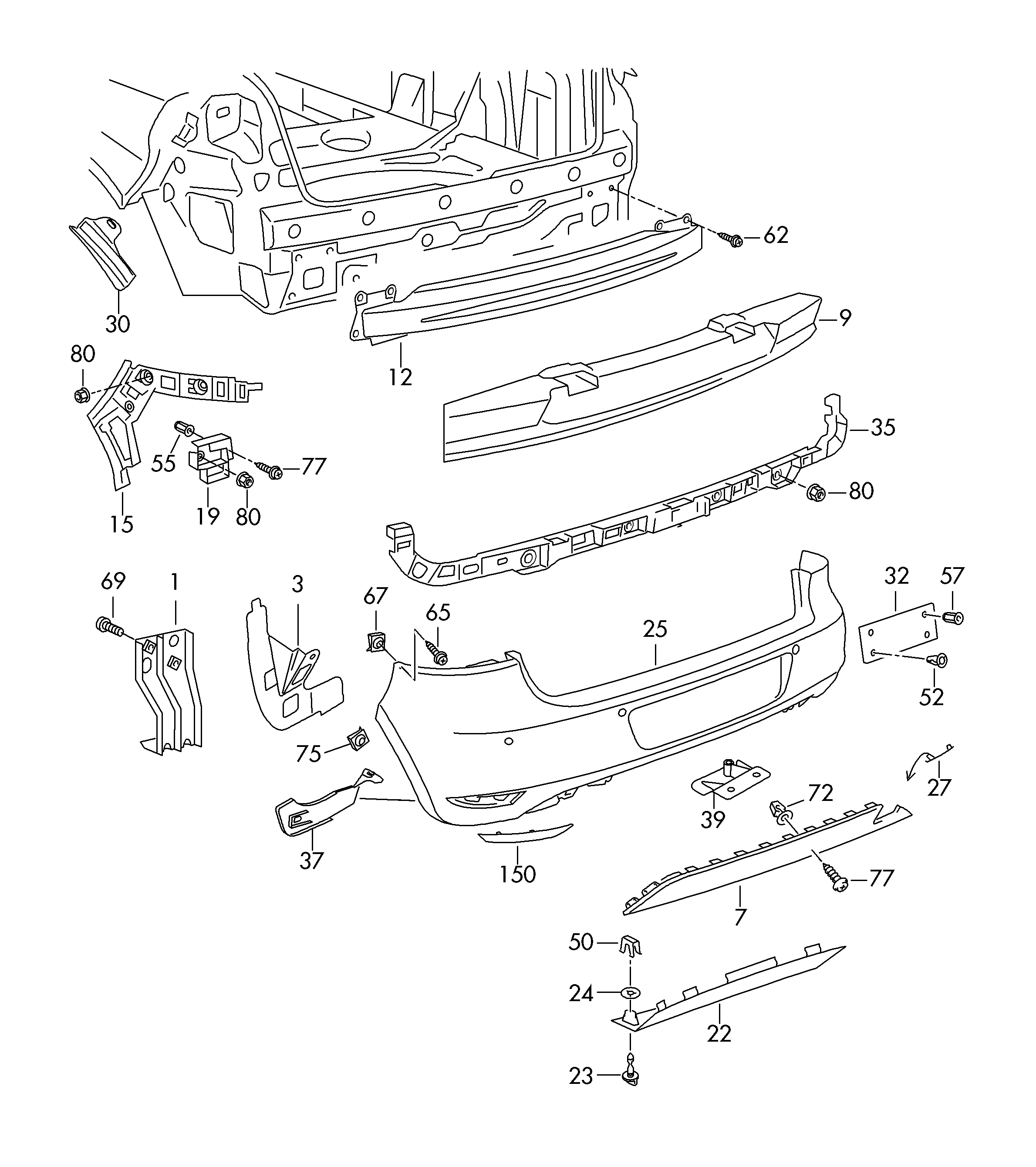 VW 5K6807421 - Bampers ps1.lv