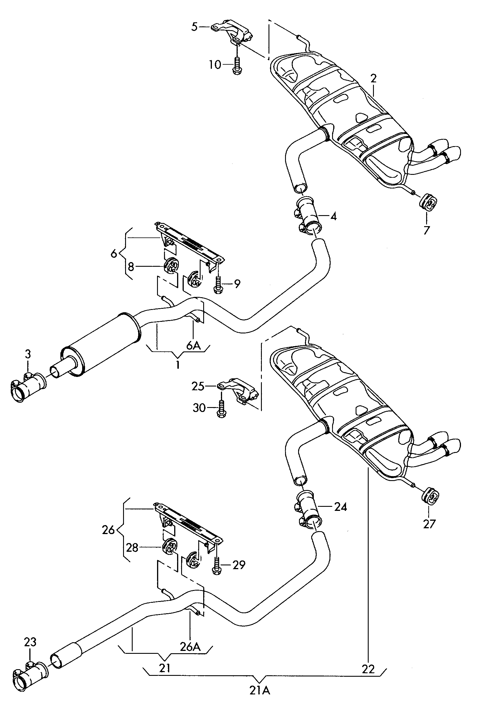 VAG 1K0 253 201 - Izplūdes caurule ps1.lv