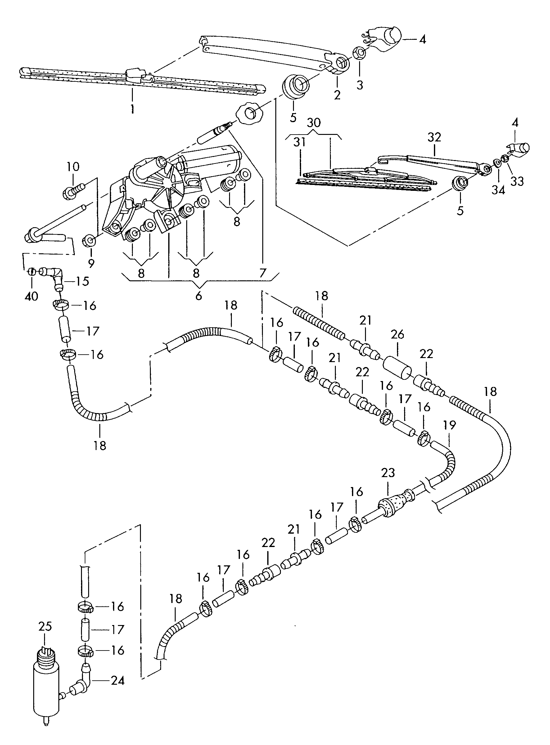 VAG 6Q6 955 425 A - Stikla tīrītāja slotiņa ps1.lv