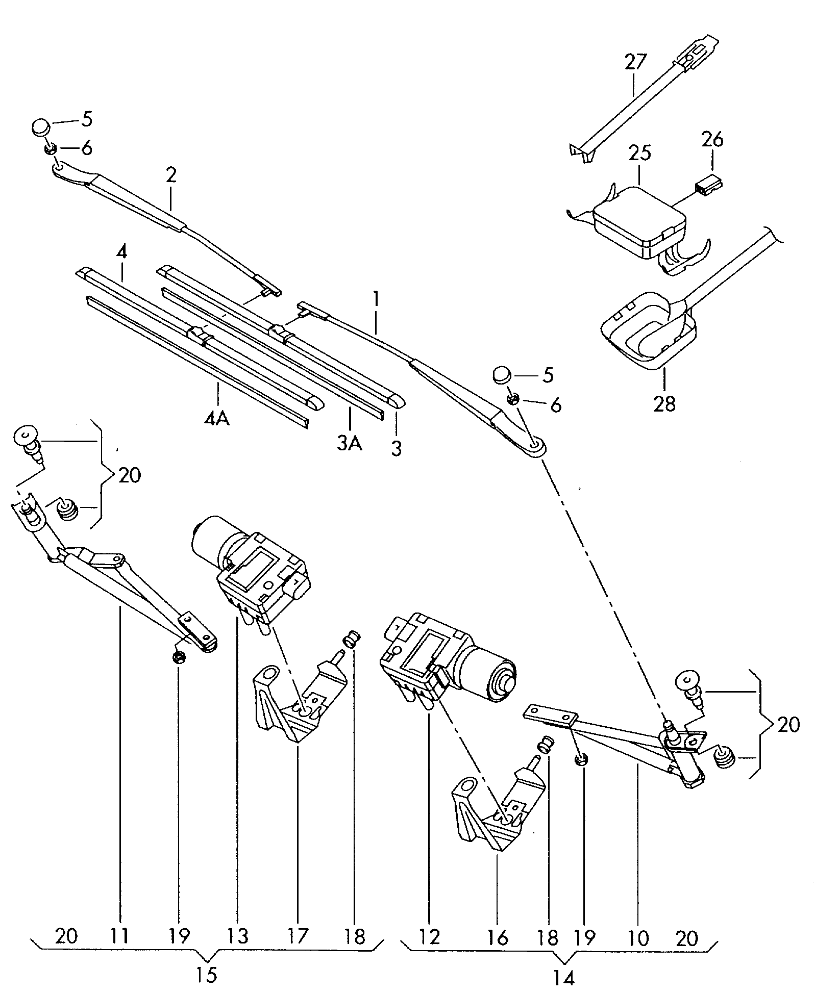 VAG 1K0 955 429 A - Stikla tīrītāja slotiņa ps1.lv