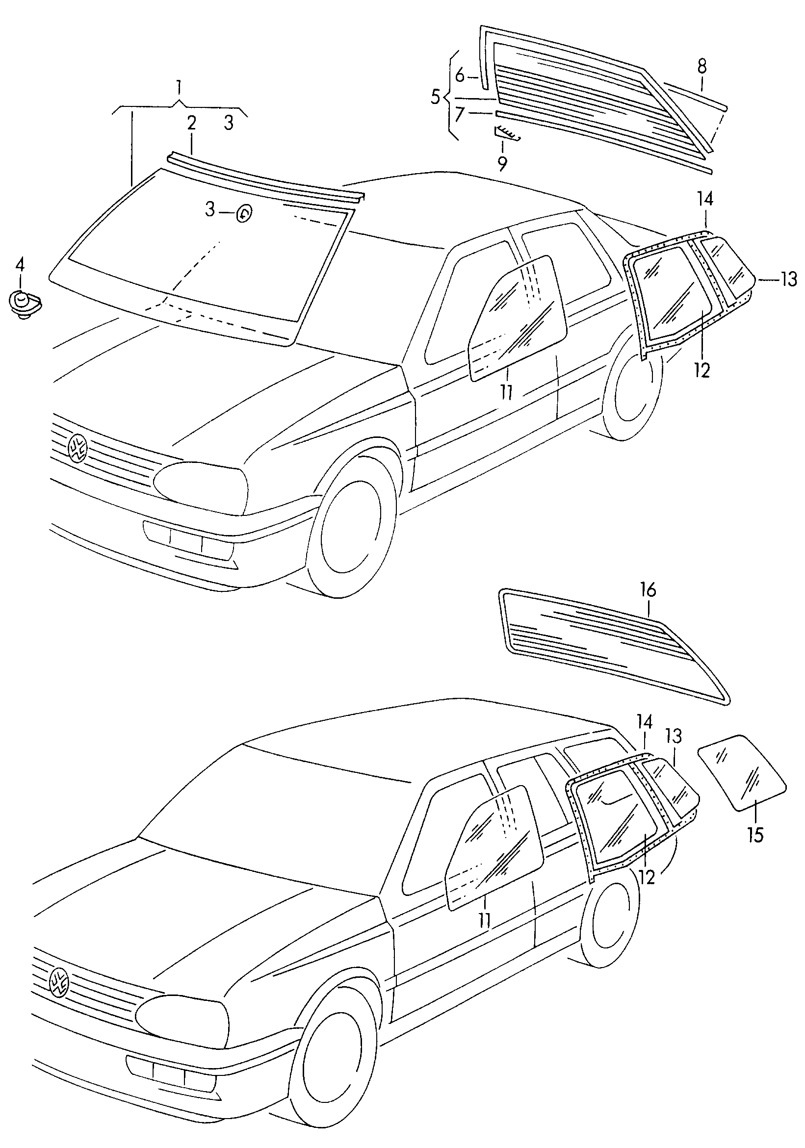 VW 1H0845011F - Vējstikls ps1.lv