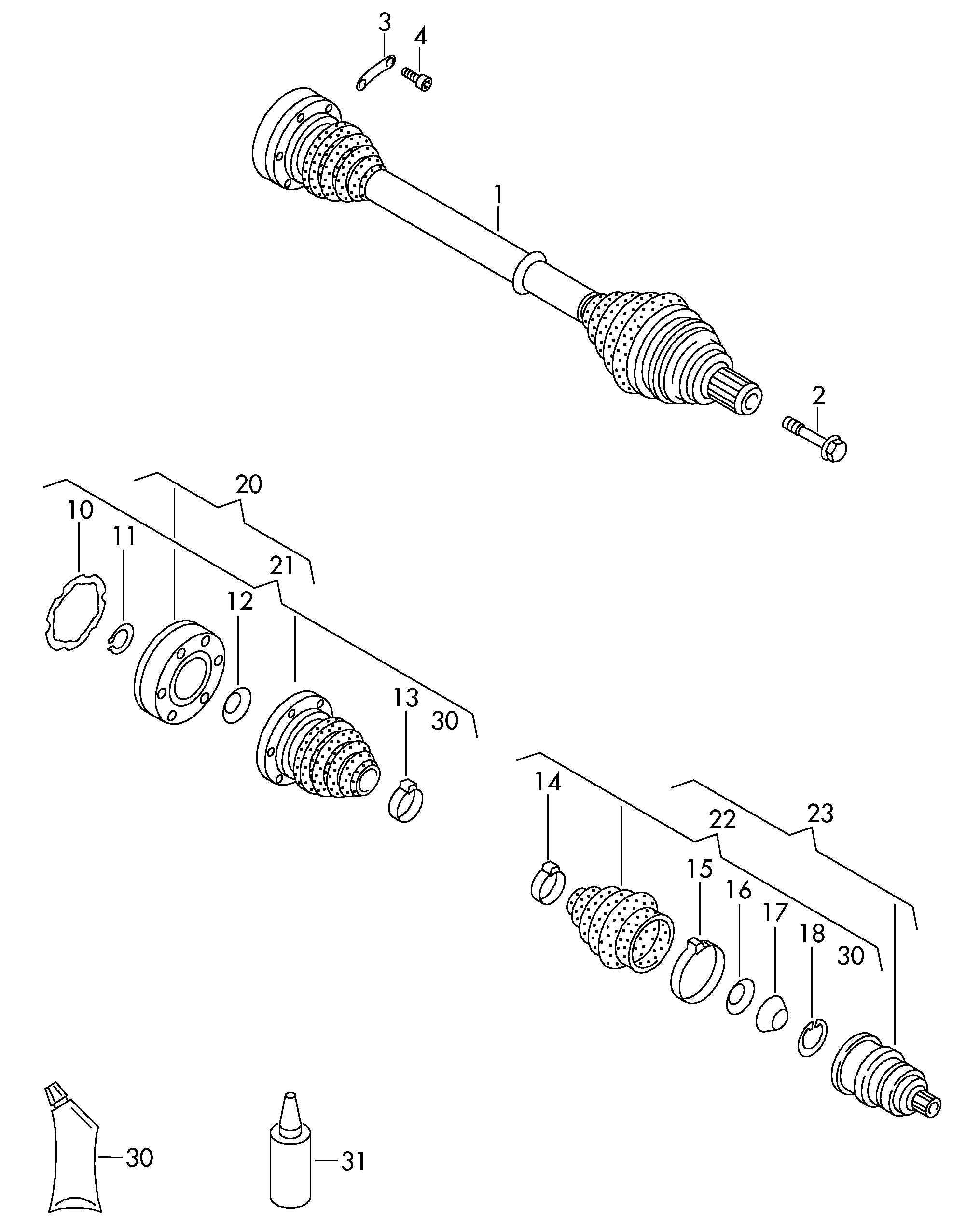 VW 5Q0 407 271 CC - Piedziņas vārpsta ps1.lv