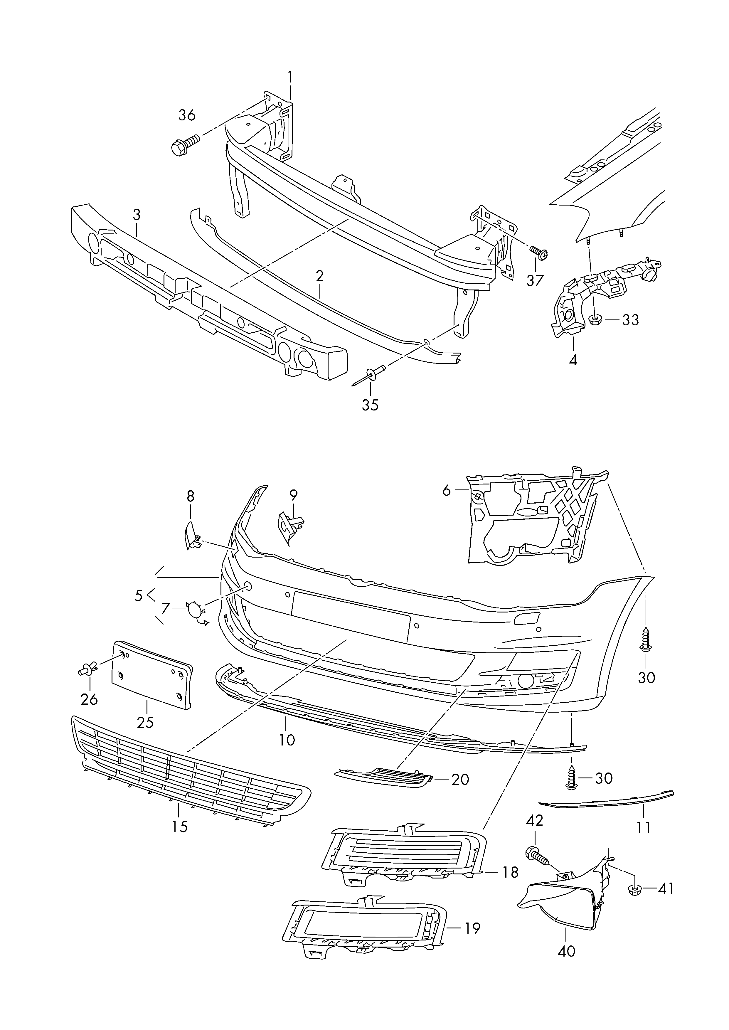 VW 5G0 807 049A - Kronšteins, Trieciena slāpētājs ps1.lv