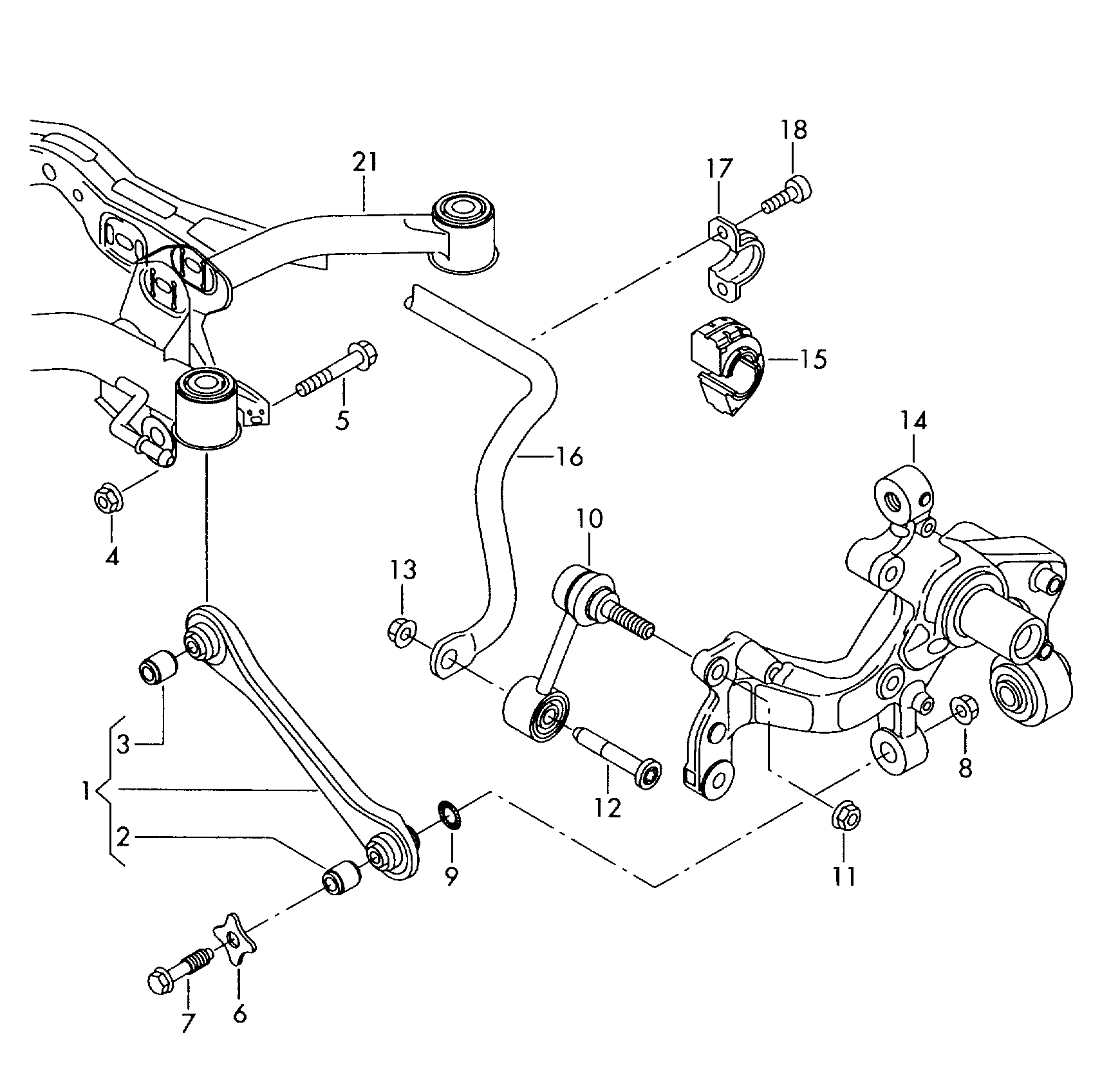 Skoda 1K0 505 465 AA - Stiepnis / Atsaite, Stabilizators ps1.lv