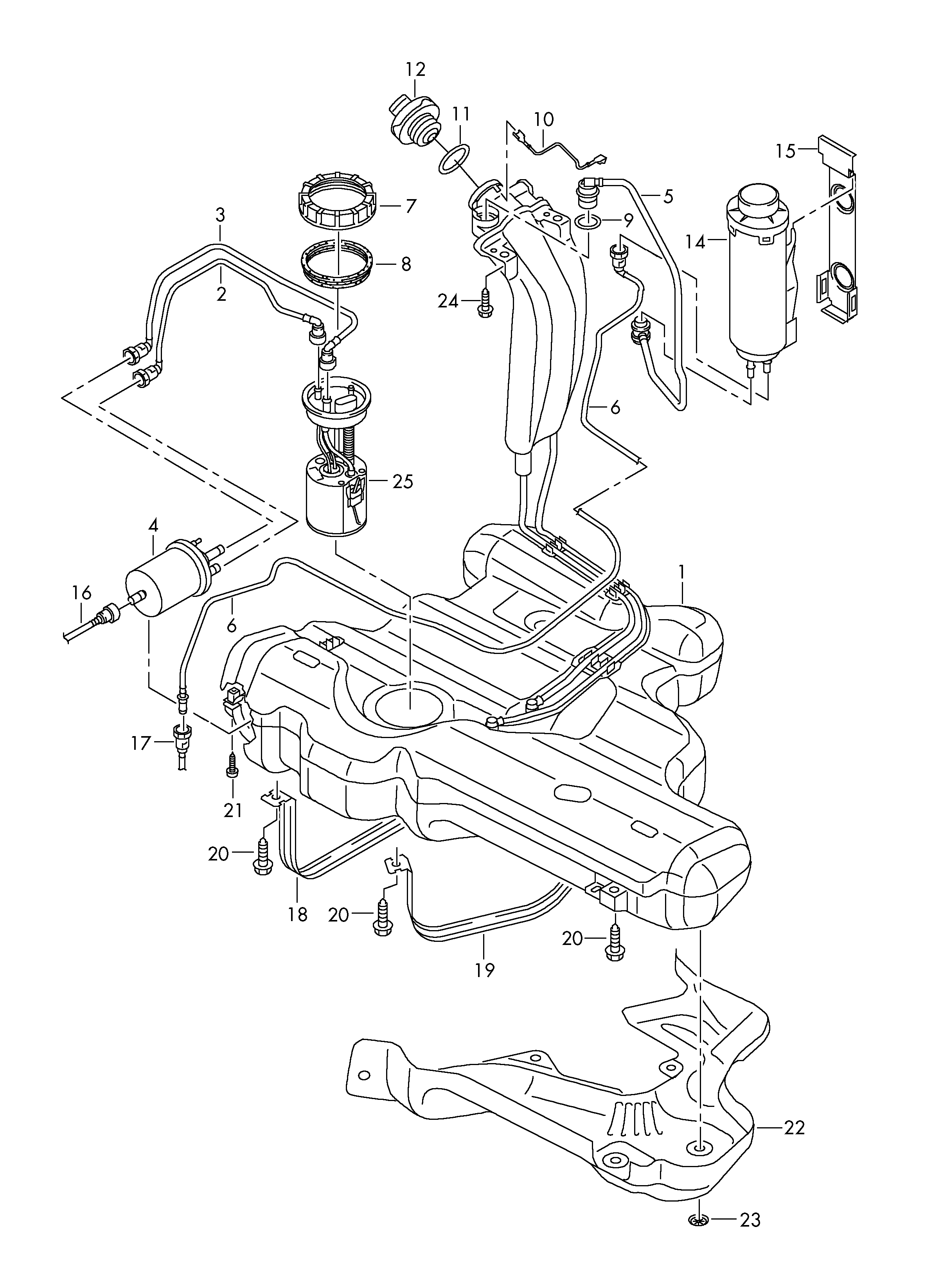 VAG 1J0 201 655F - Stiprināšanas lenta, Degvielas tvertne ps1.lv