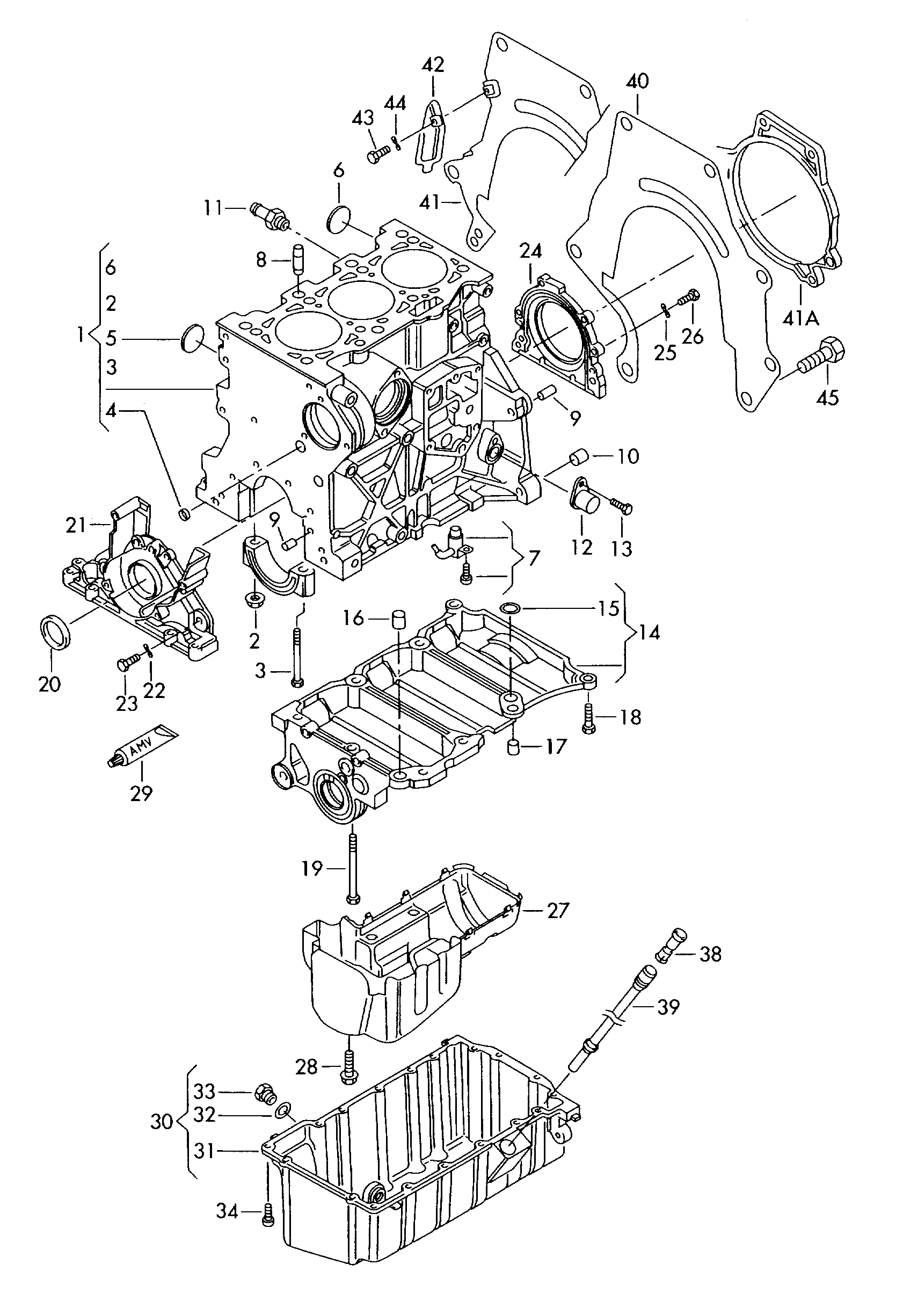 AUDI 06A103171A - Sealing flange ps1.lv