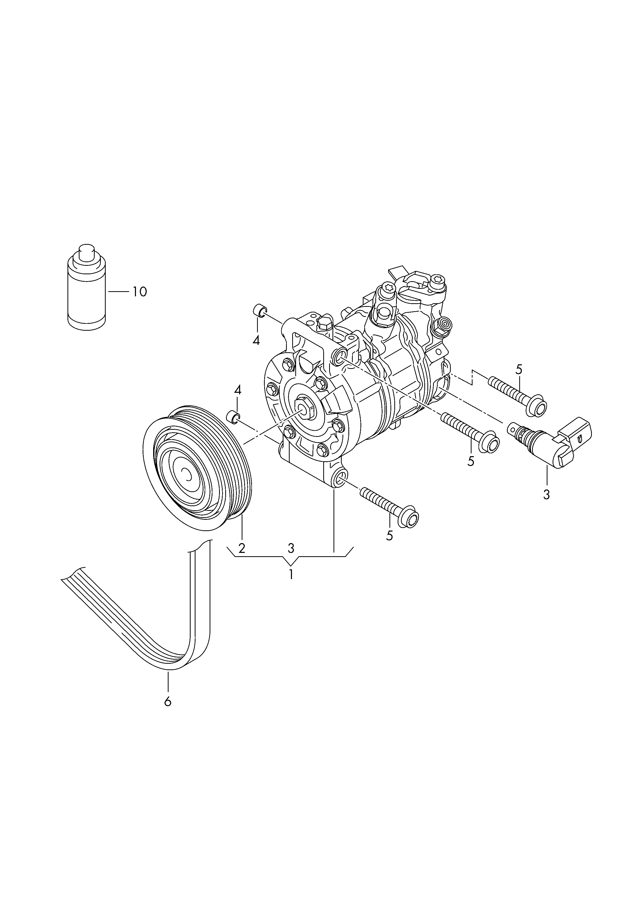 OM 5K0820803 - Kompresors, Gaisa kond. sistēma ps1.lv