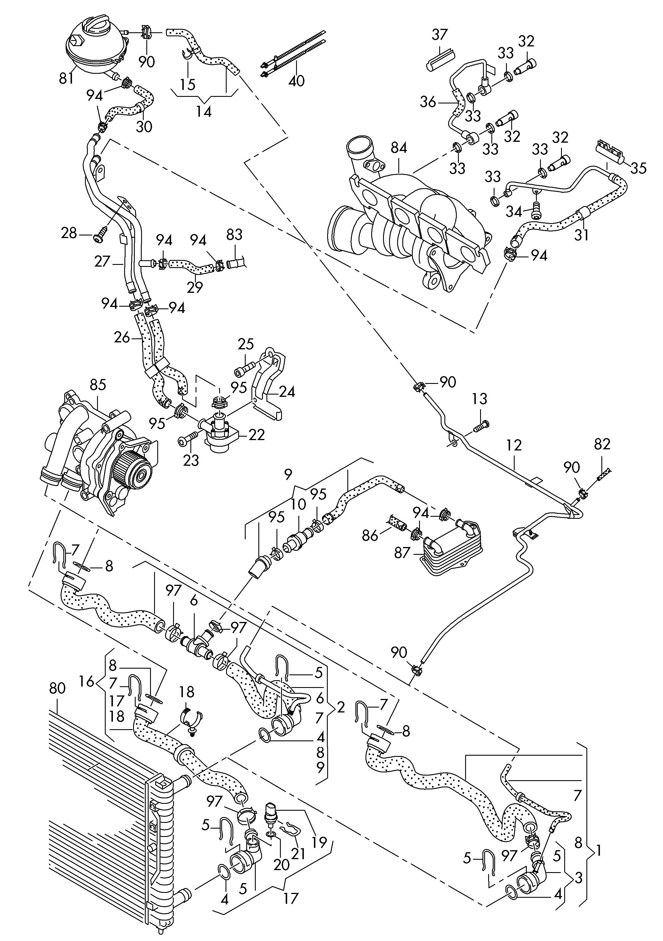 VW 1K0 122 291AD - Dzesēšanas šķidruma flancis ps1.lv