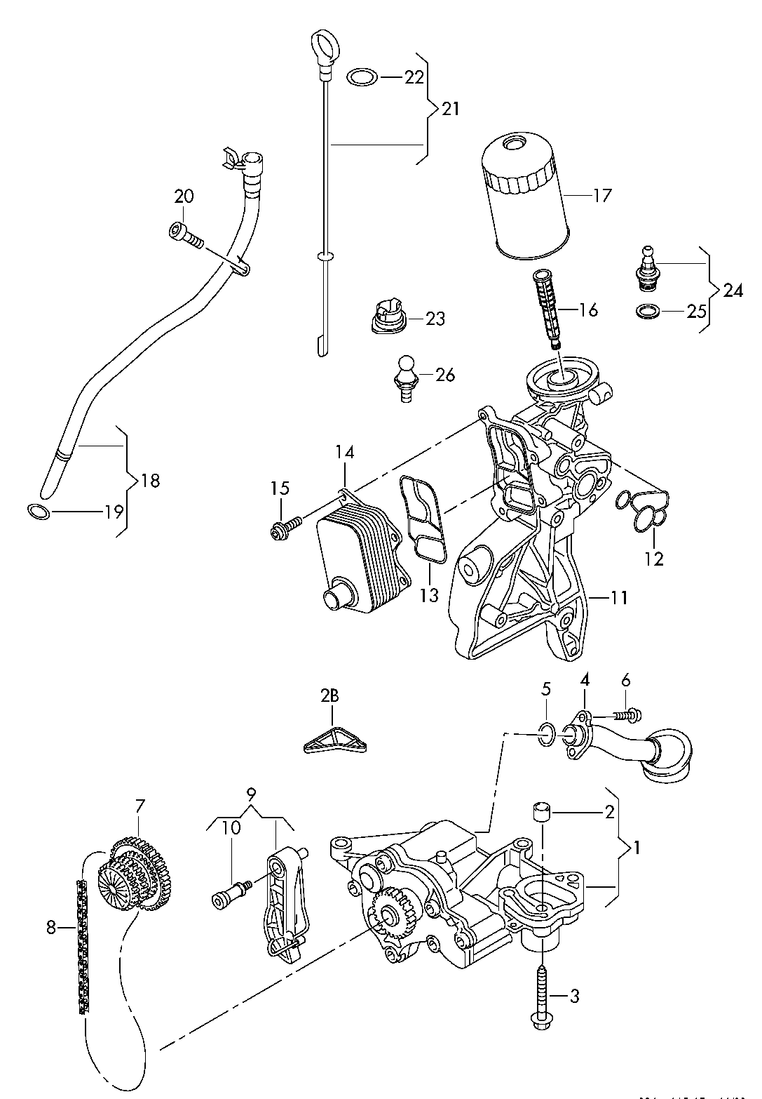 VW 06H 115 105AQ - Eļļas sūknis ps1.lv