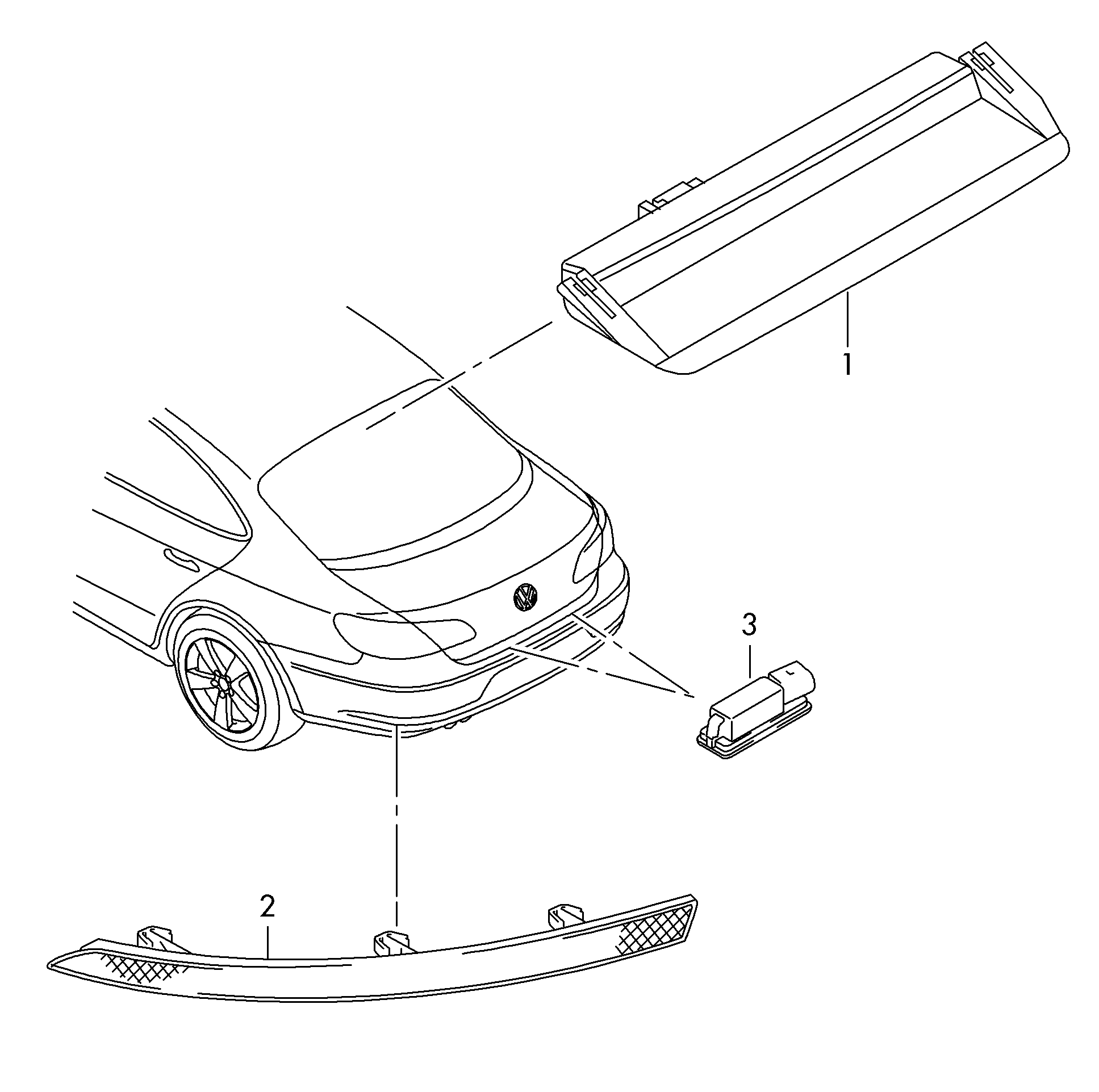 Porsche 1K8943021C - Numurzīmes apgaismojuma lukturis ps1.lv