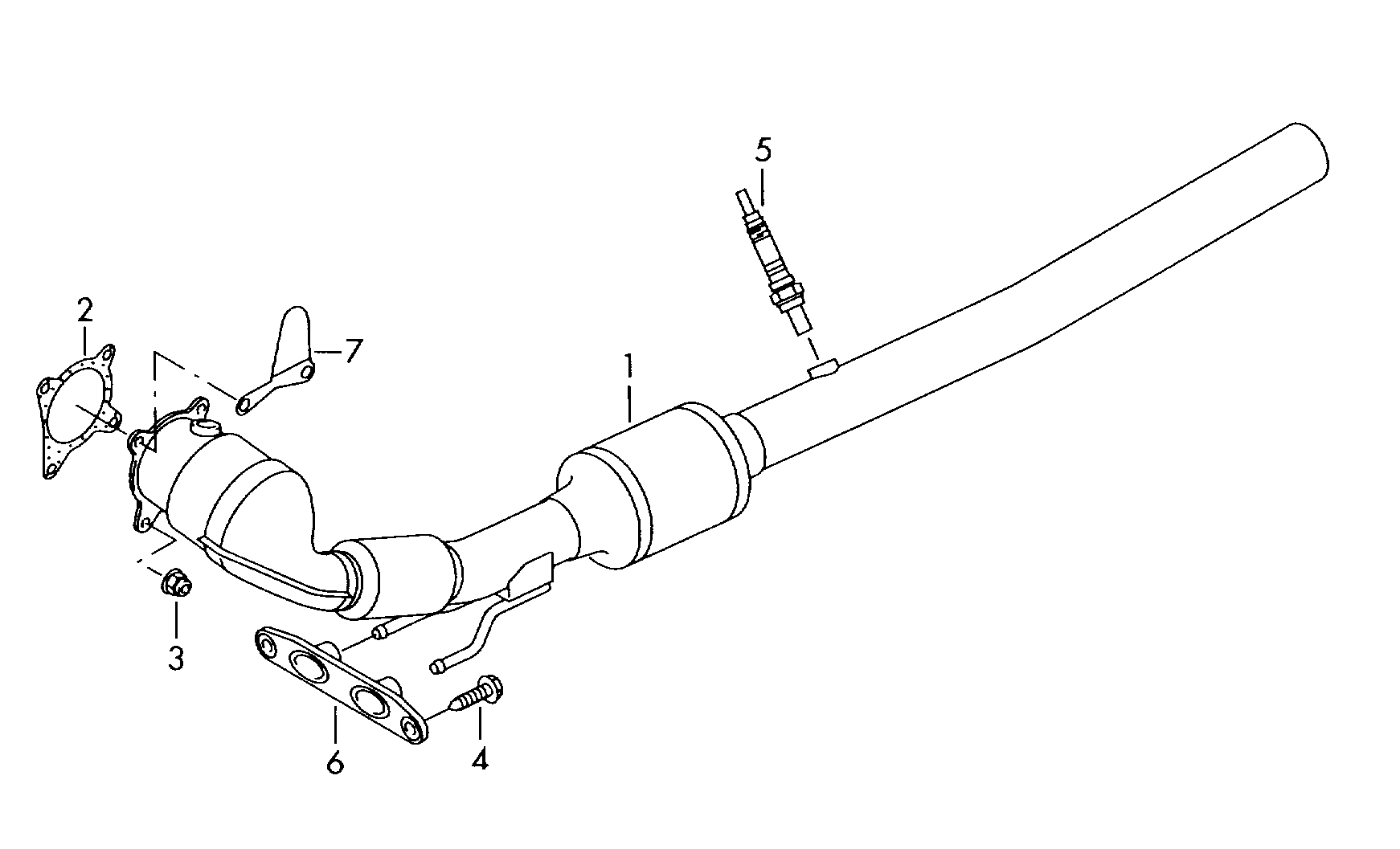 AUDI 1K0253115AB - Blīve, Izplūdes caurule ps1.lv