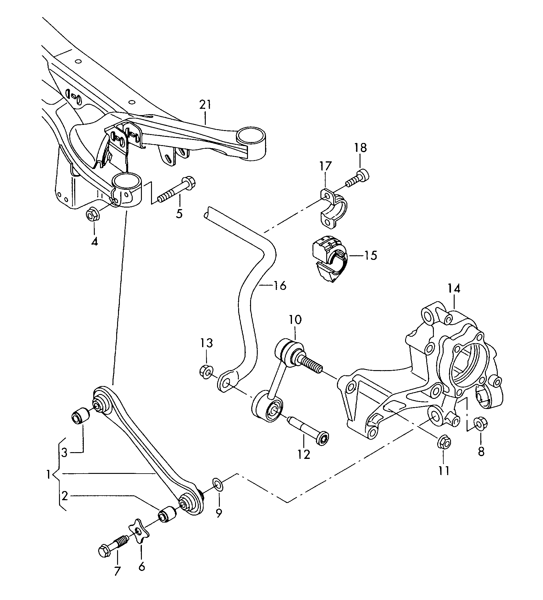 VAG 1K0 511 327 AS - Bukse, Stabilizators ps1.lv