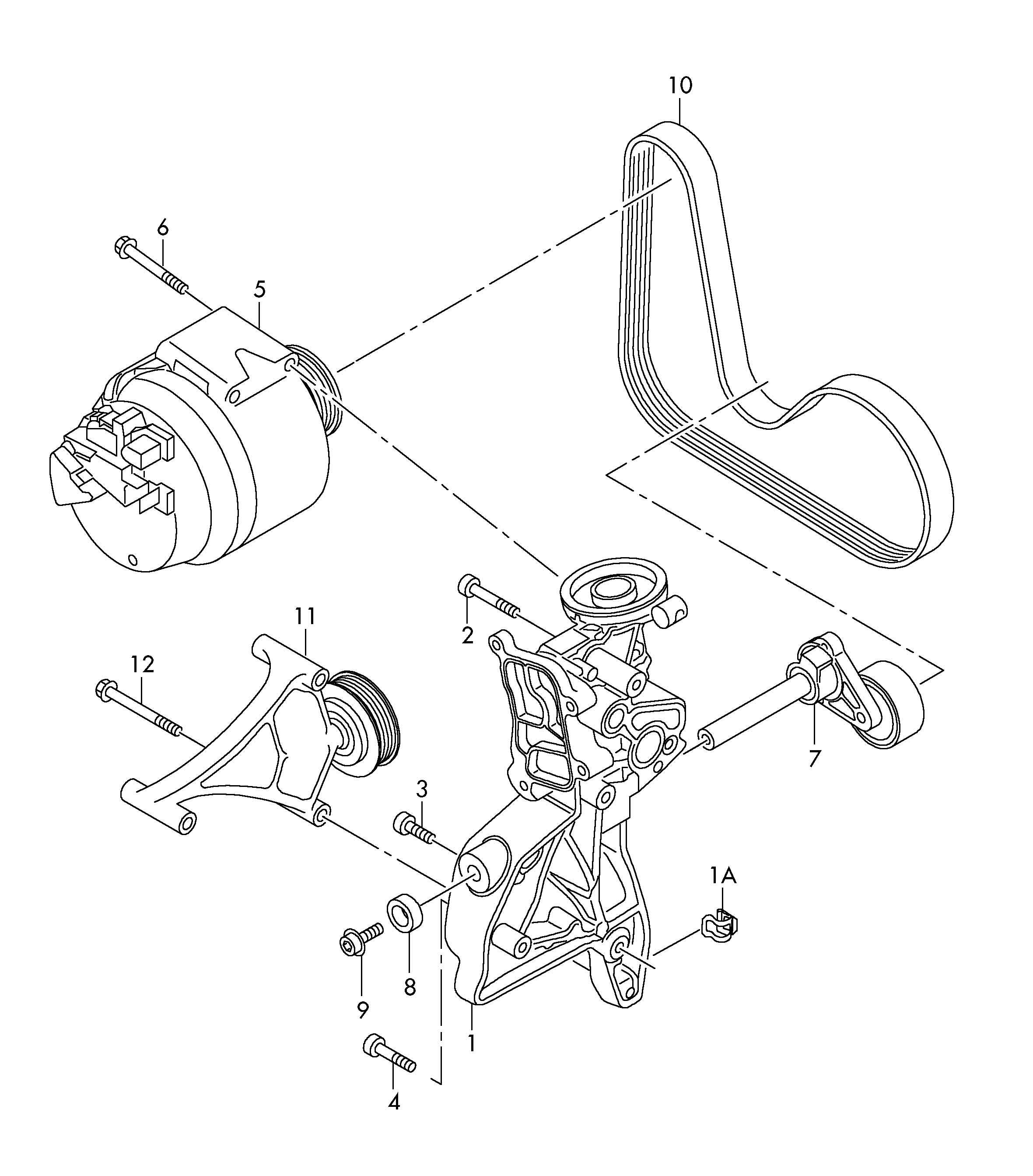 Skoda 06J 903 133 A - Siksnas spriegotājs, Ķīļsiksna ps1.lv