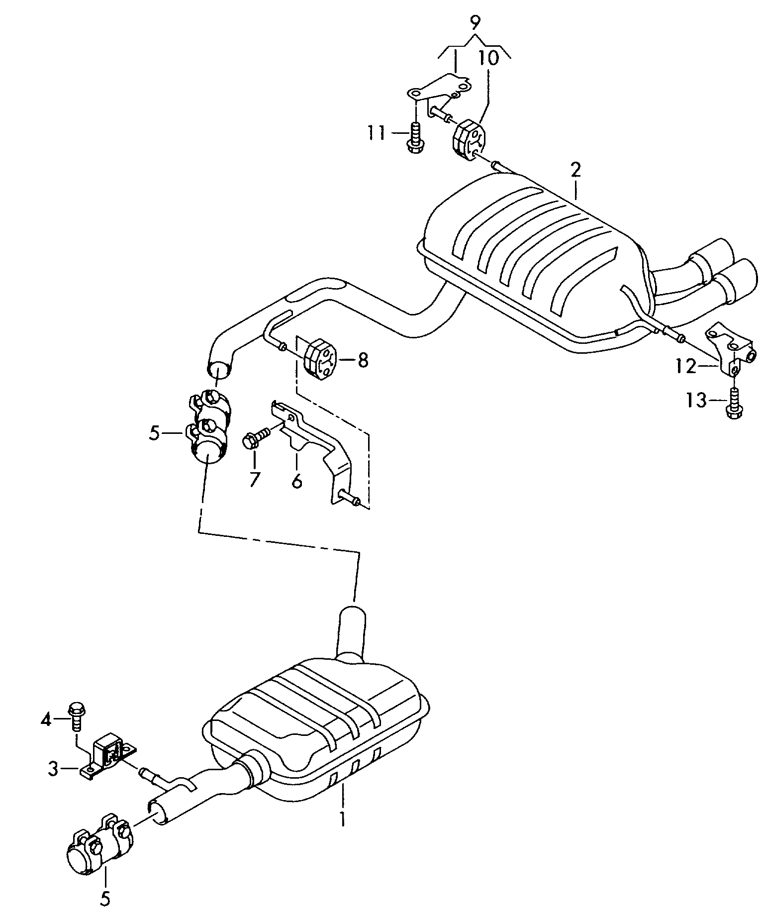 VW 5N0253609AF - Izplūdes gāzu trokšņa slāpētājs (pēdējais) ps1.lv