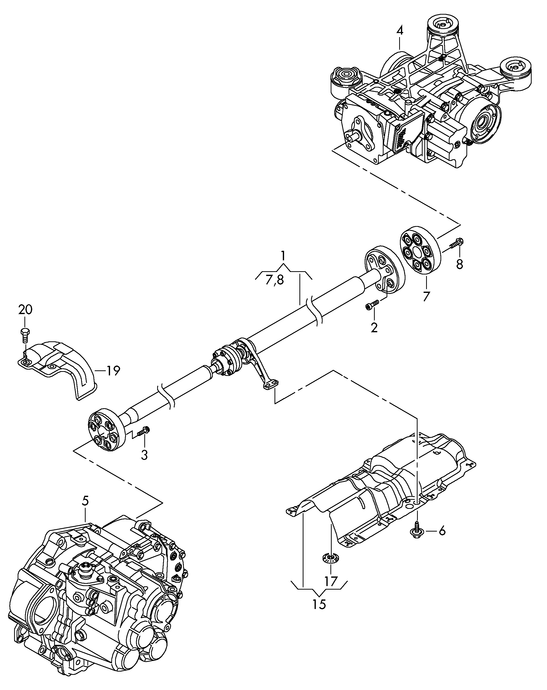 VW 5N0521101E - Piekare, Kardānvārpsta ps1.lv