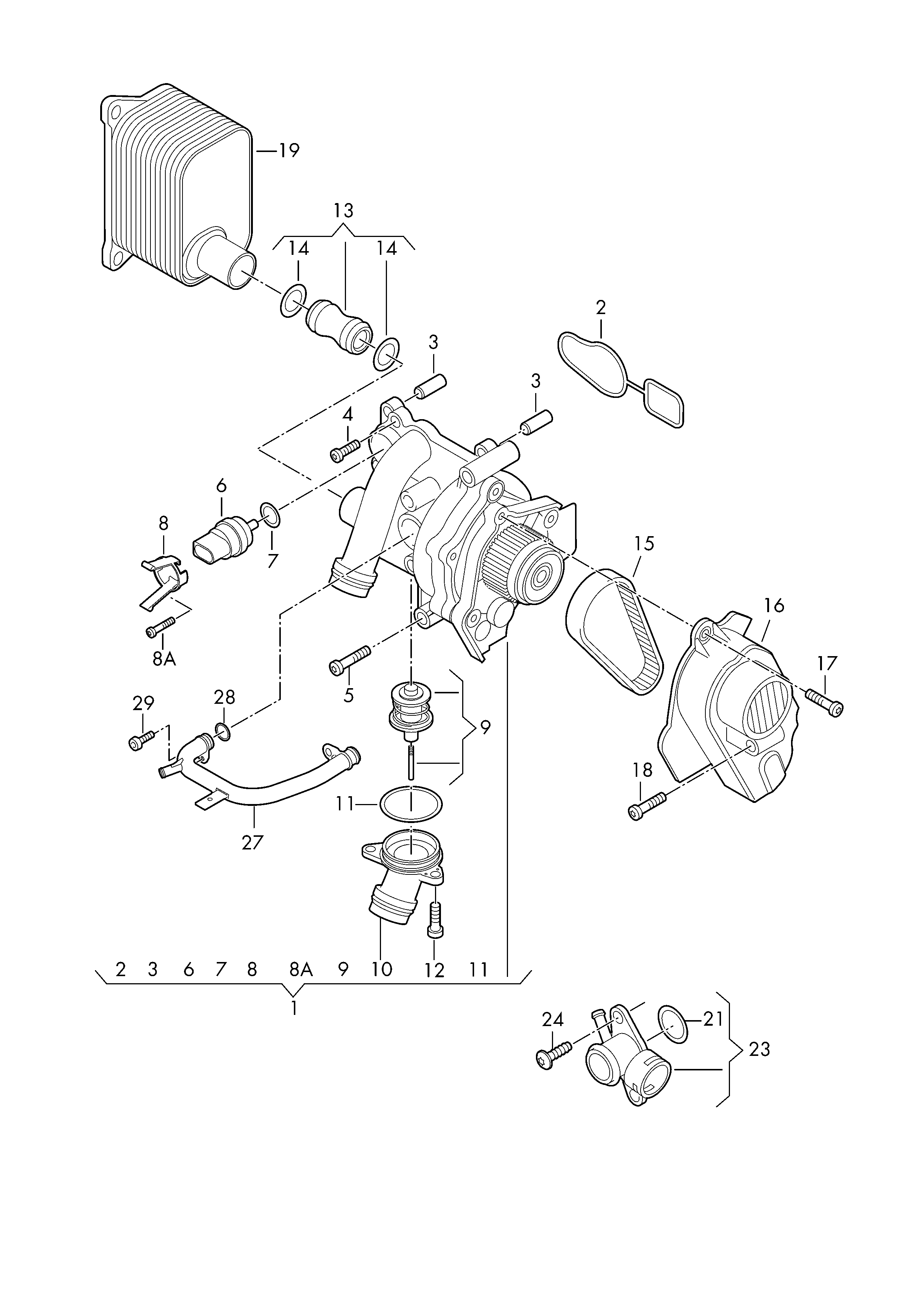 AUDI 06H 121 026 BE - Ūdenssūknis ps1.lv