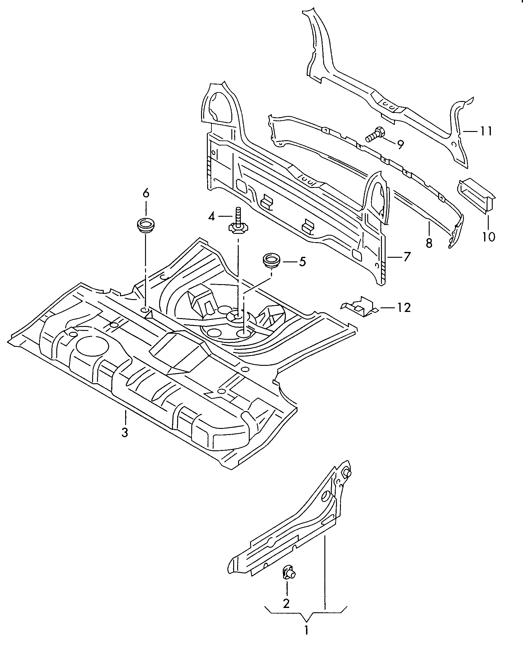 VAG 6N0813302 - Aizmugurējā siena ps1.lv