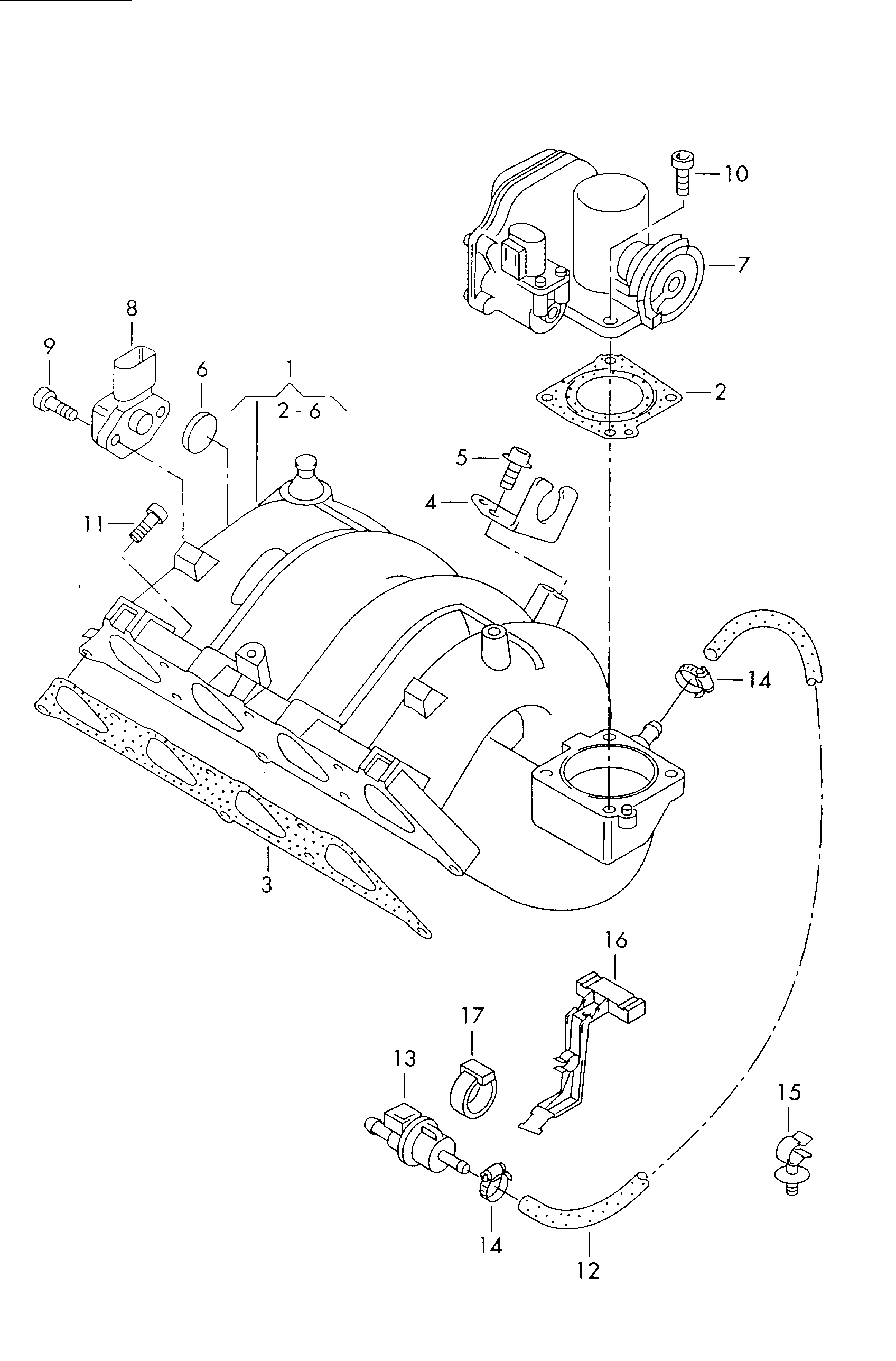 VAG 036129717G - Blīve, Ieplūdes kolektors ps1.lv