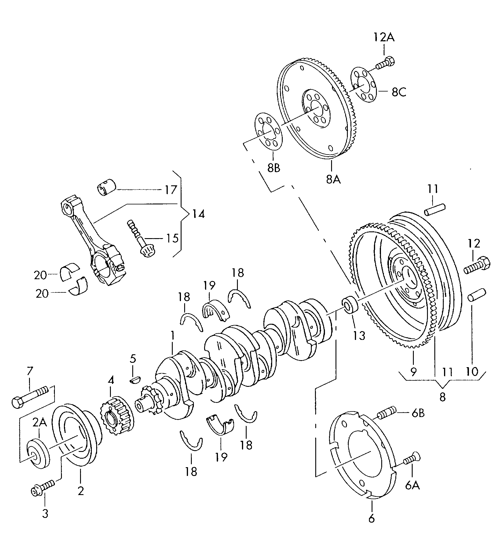 VW 028 105 243 AC - Piedziņas skriemelis, Kloķvārpsta ps1.lv