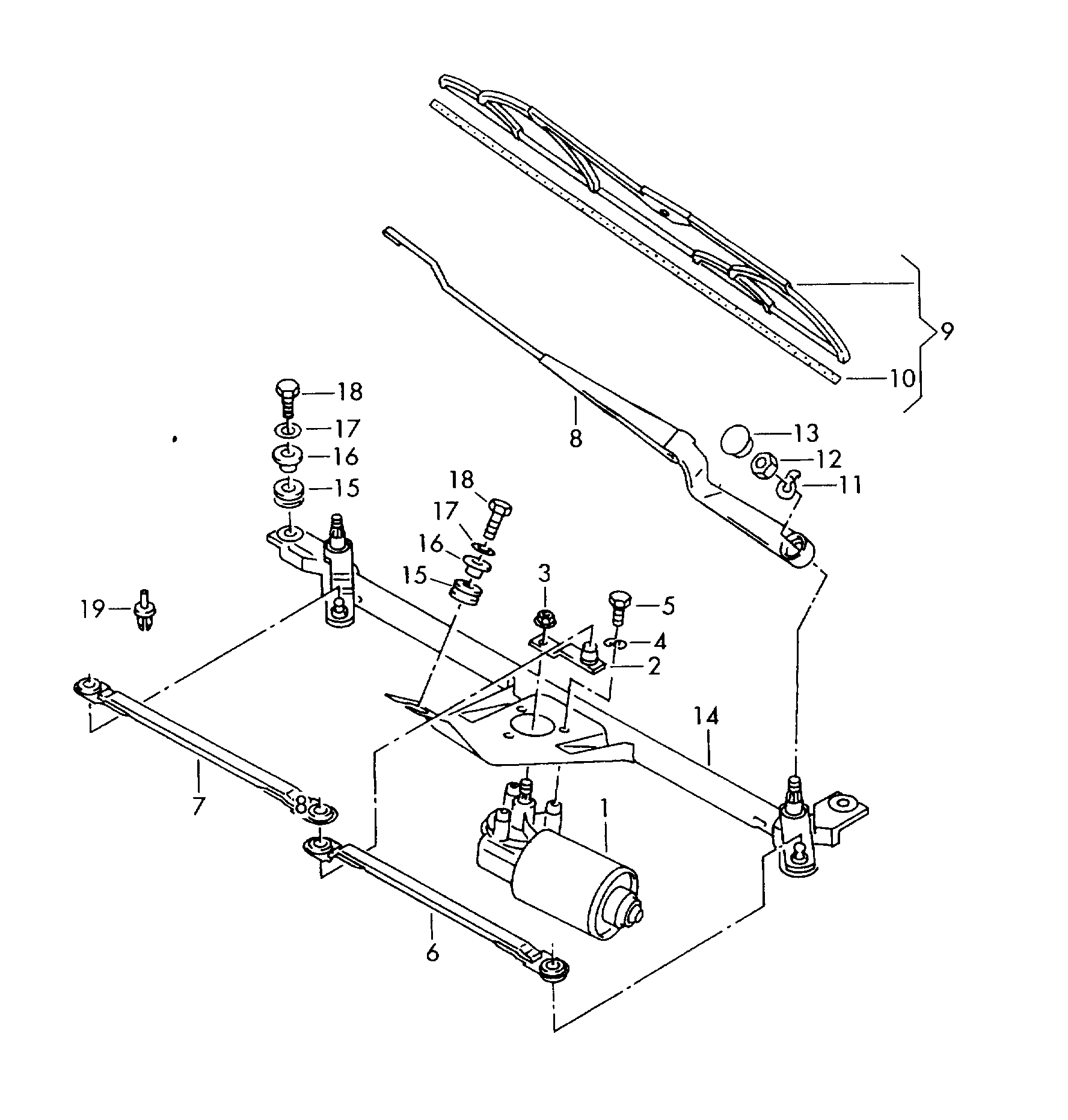 Seat 6N0955427 - Stikla tīrītāja slotiņa ps1.lv