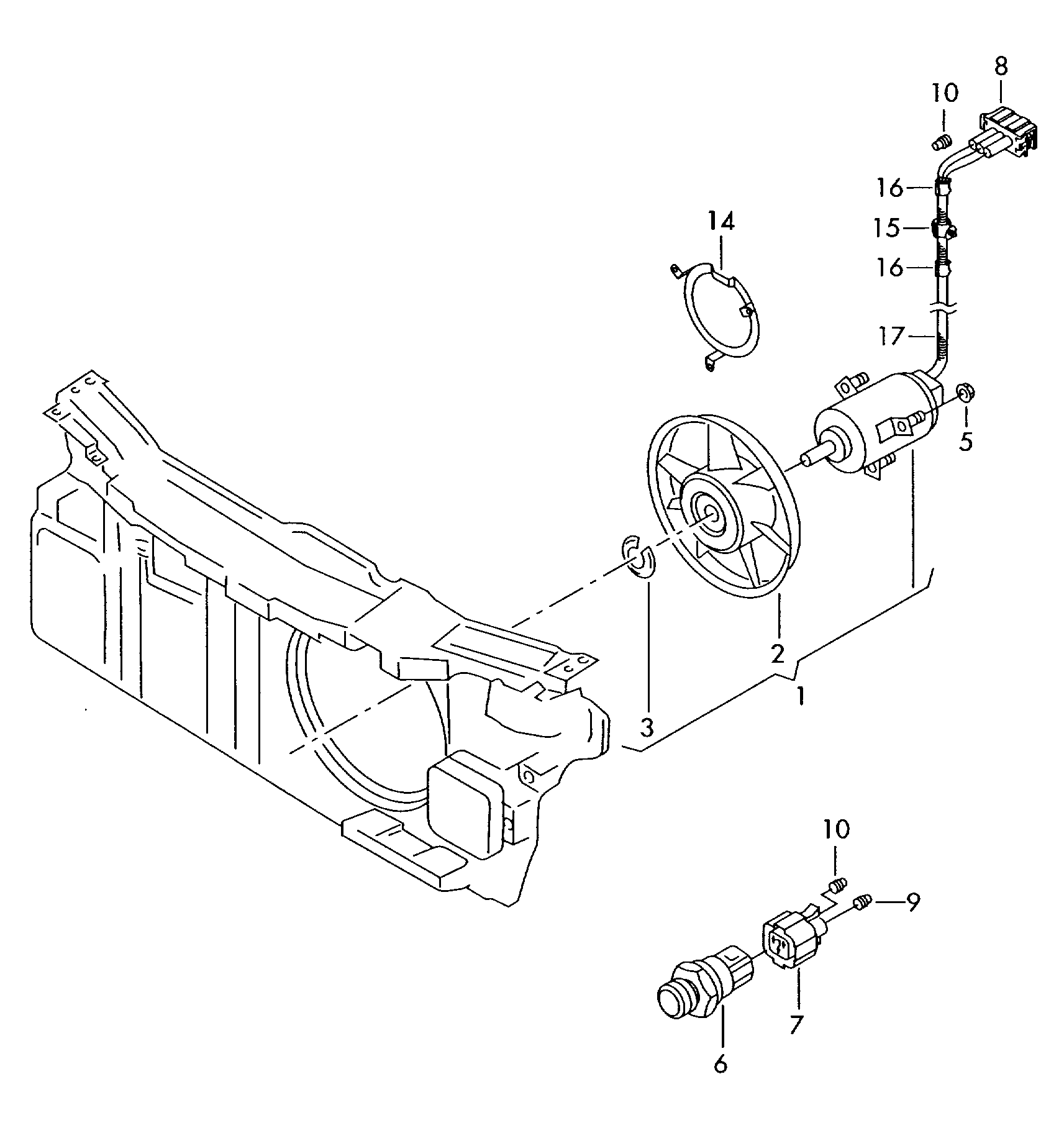 Seat 6N0 959 465 - Ventilators, Motora dzesēšanas sistēma ps1.lv