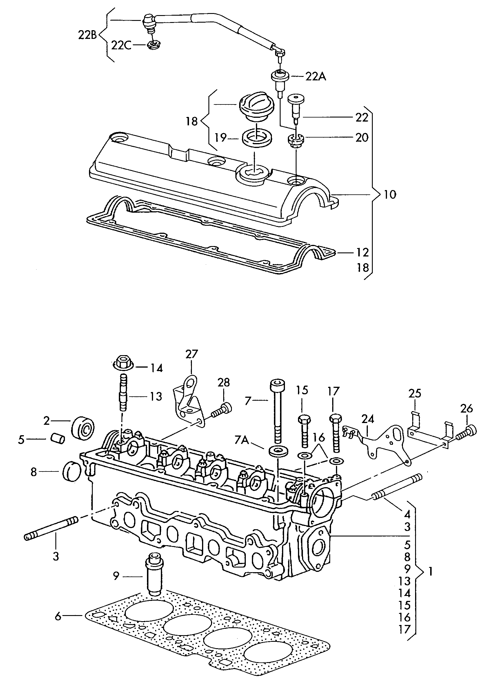 CUPRA 030 198 012 D - Gasket set for cylinder head ps1.lv