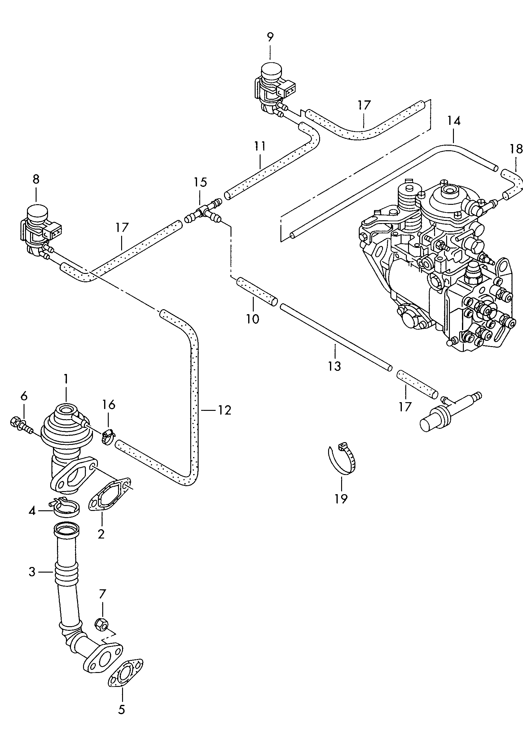 VAG 028131548A - Savienojošie elementi, Izplūdes gāzu sistēma ps1.lv