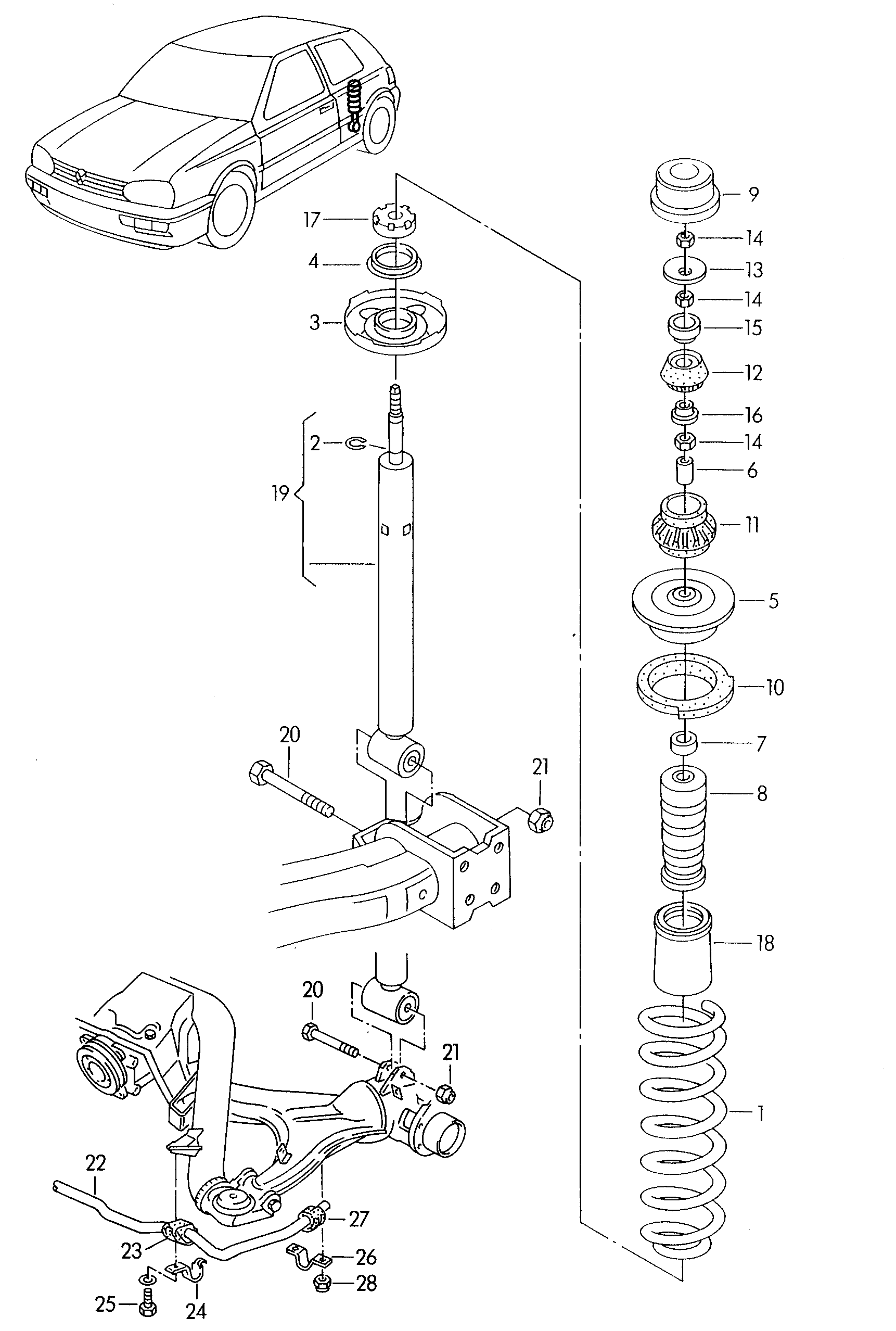 VAG 6N0 512 131A - Gājiena ierobežotājs, Atsperojums ps1.lv